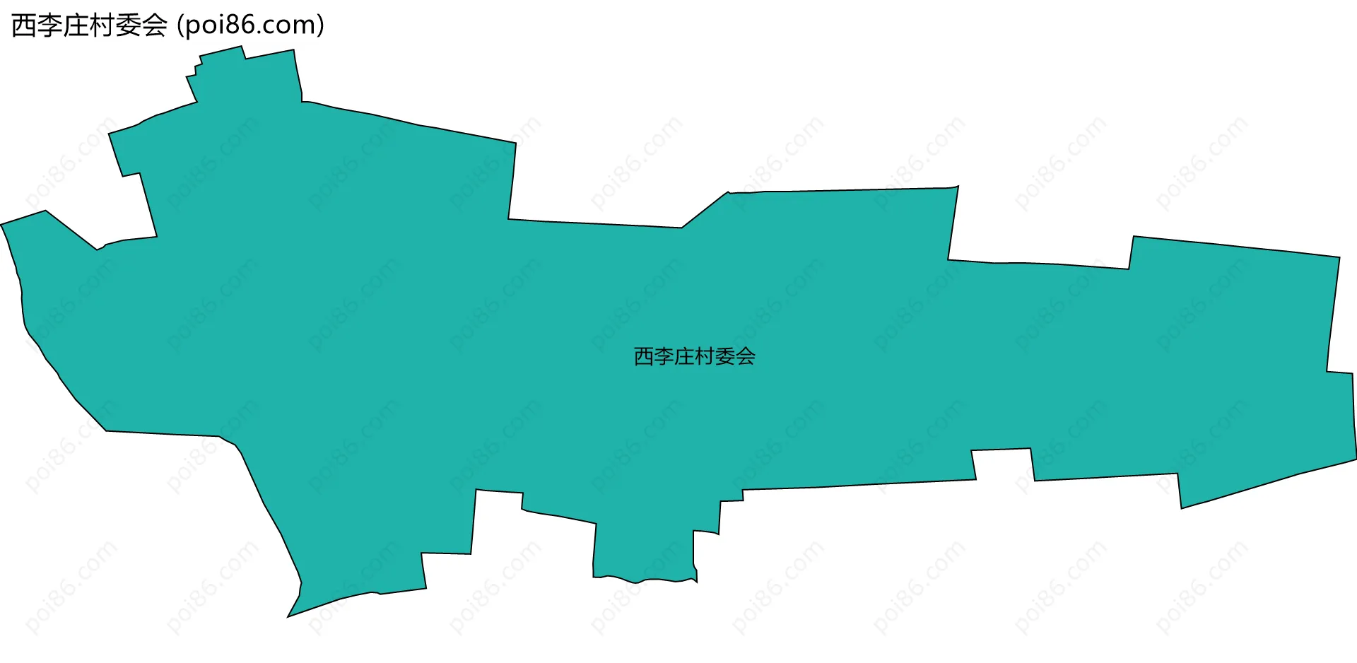 西李庄村委会边界地图