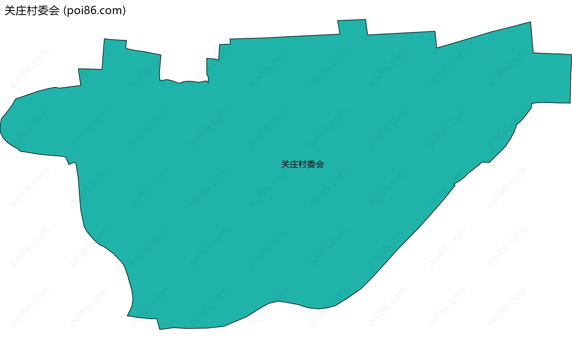 关庄村委会边界地图