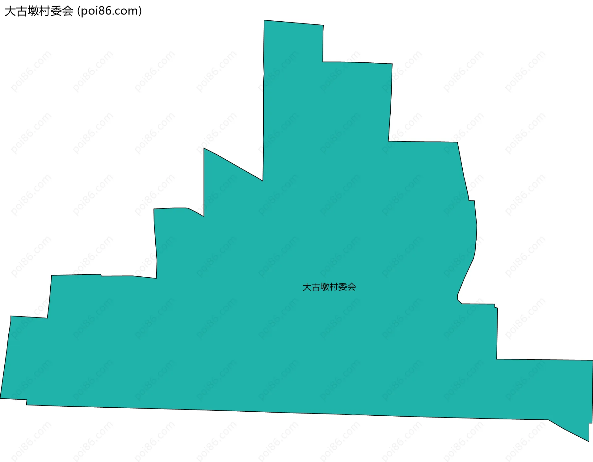 大古墩村委会边界地图
