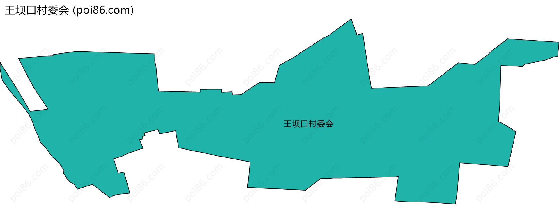 王坝口村委会边界地图