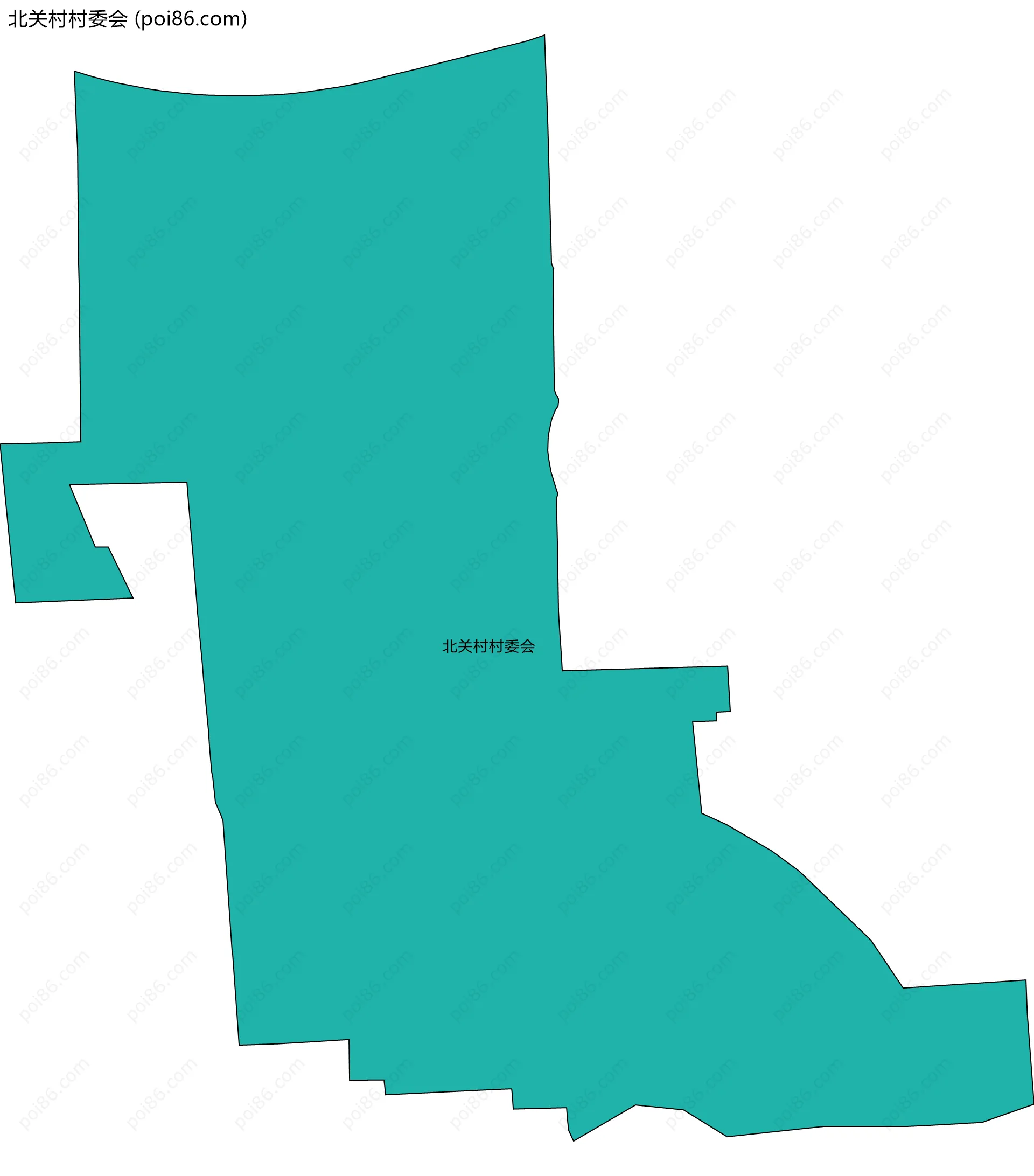北关村村委会边界地图