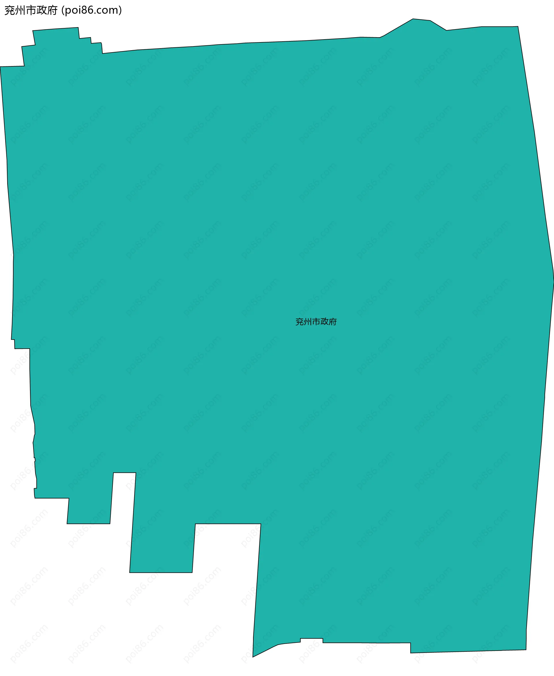 兖州市政府边界地图