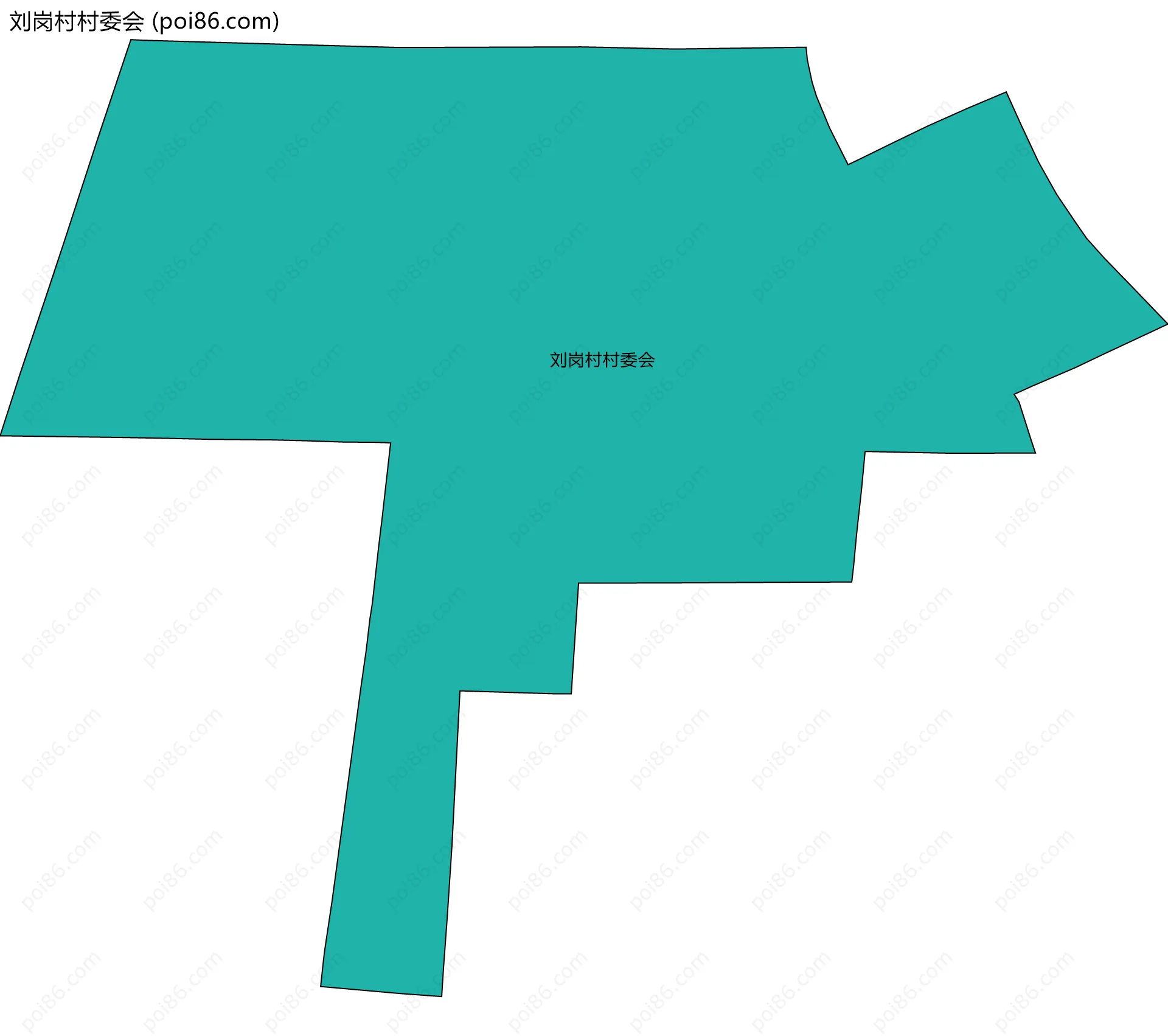 刘岗村村委会边界地图