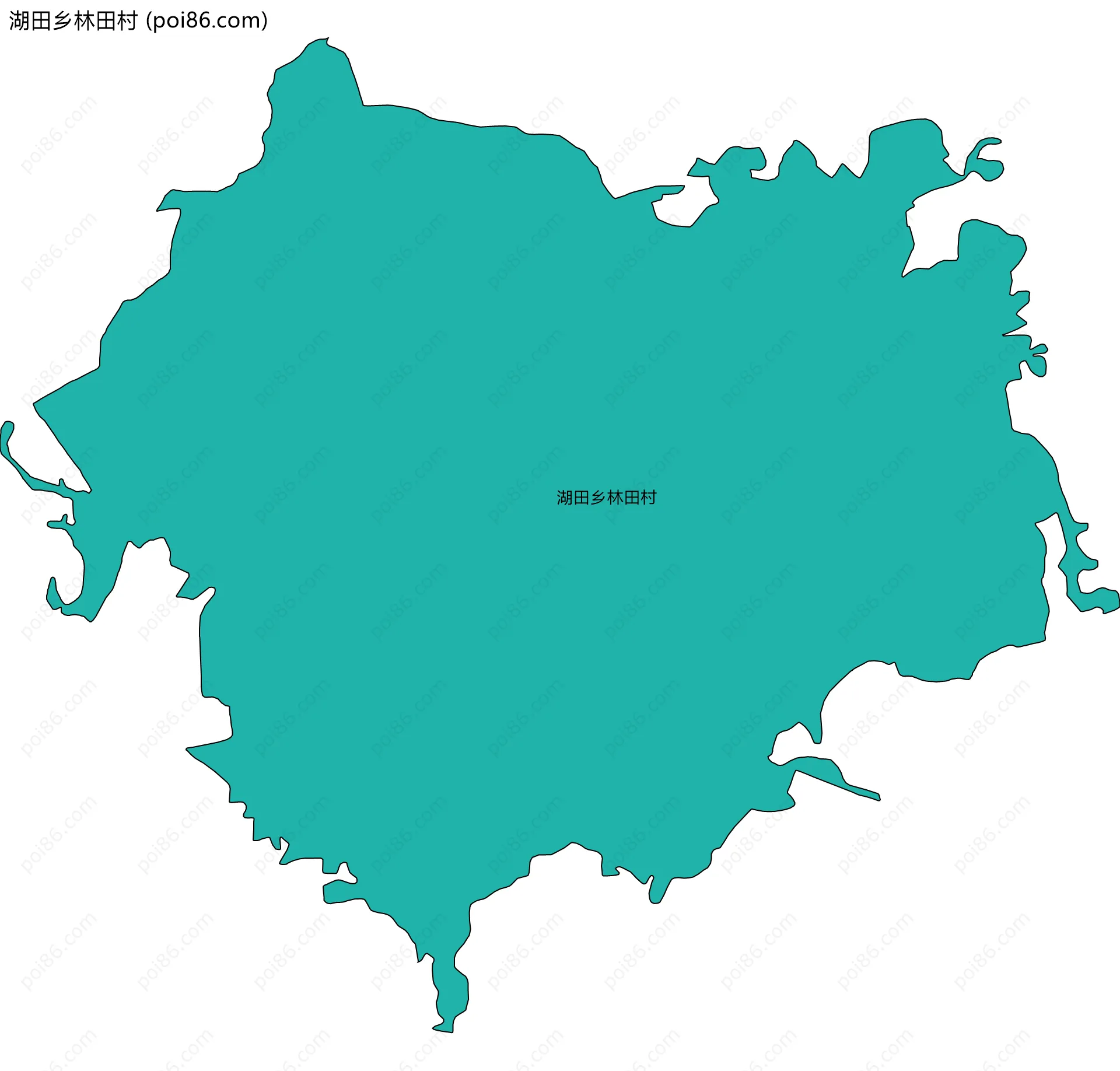 湖田乡林田村边界地图