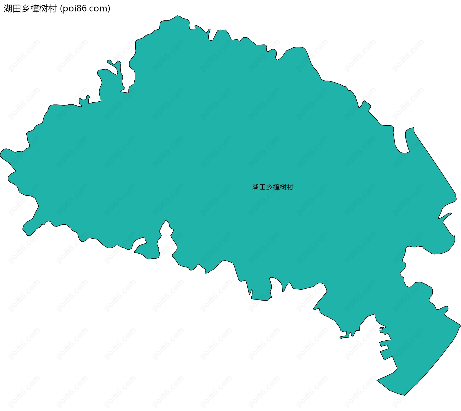 湖田乡樟树村边界地图