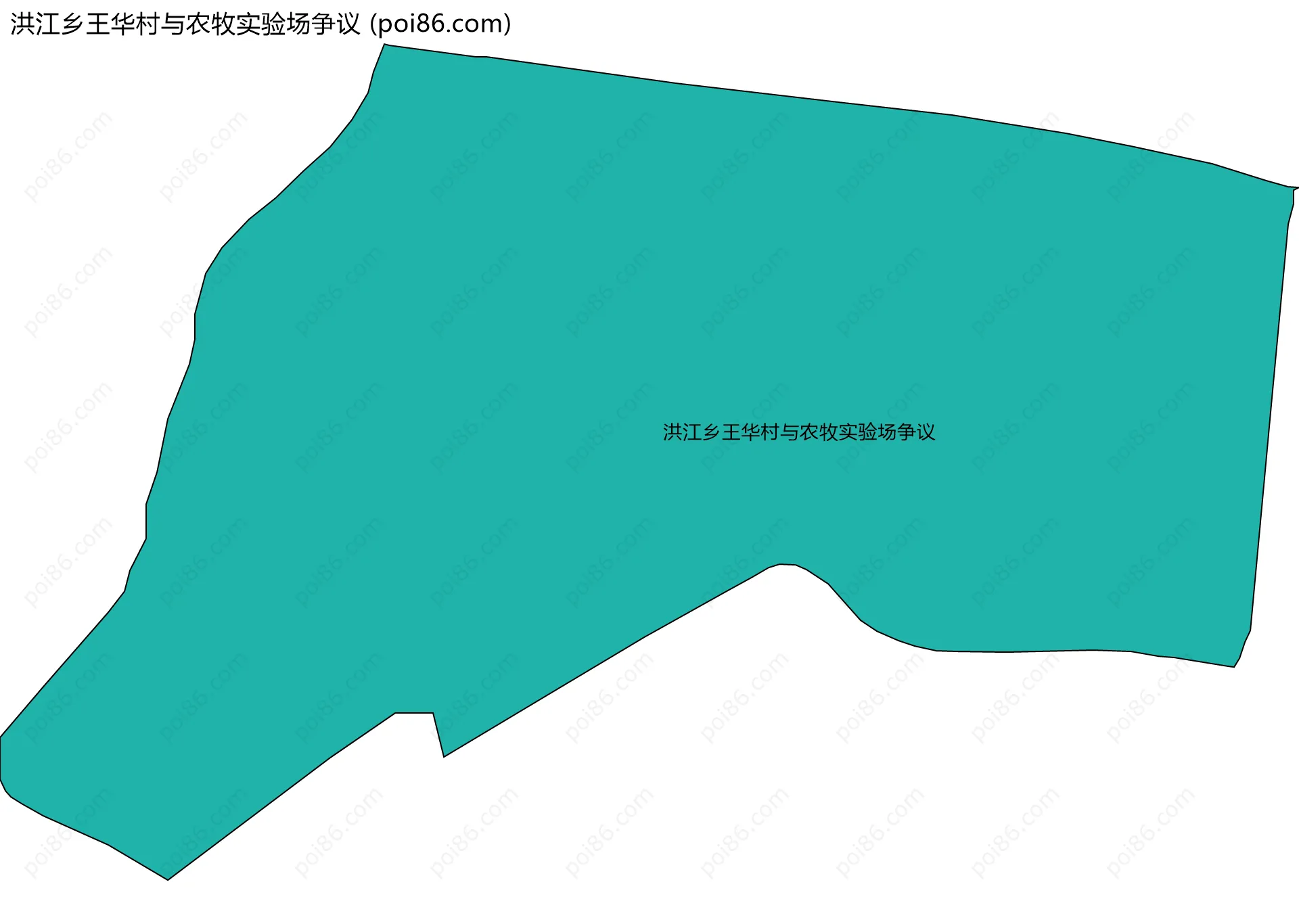 洪江乡王华村与农牧实验场争议边界地图