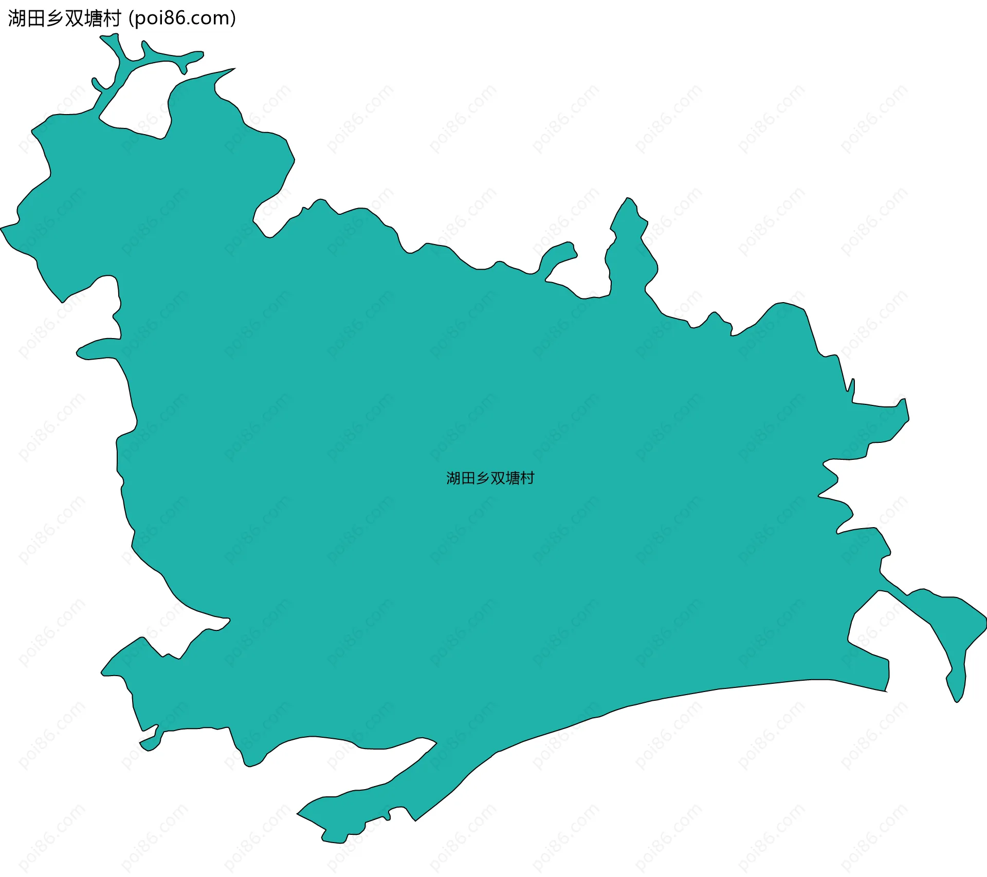 湖田乡双塘村边界地图