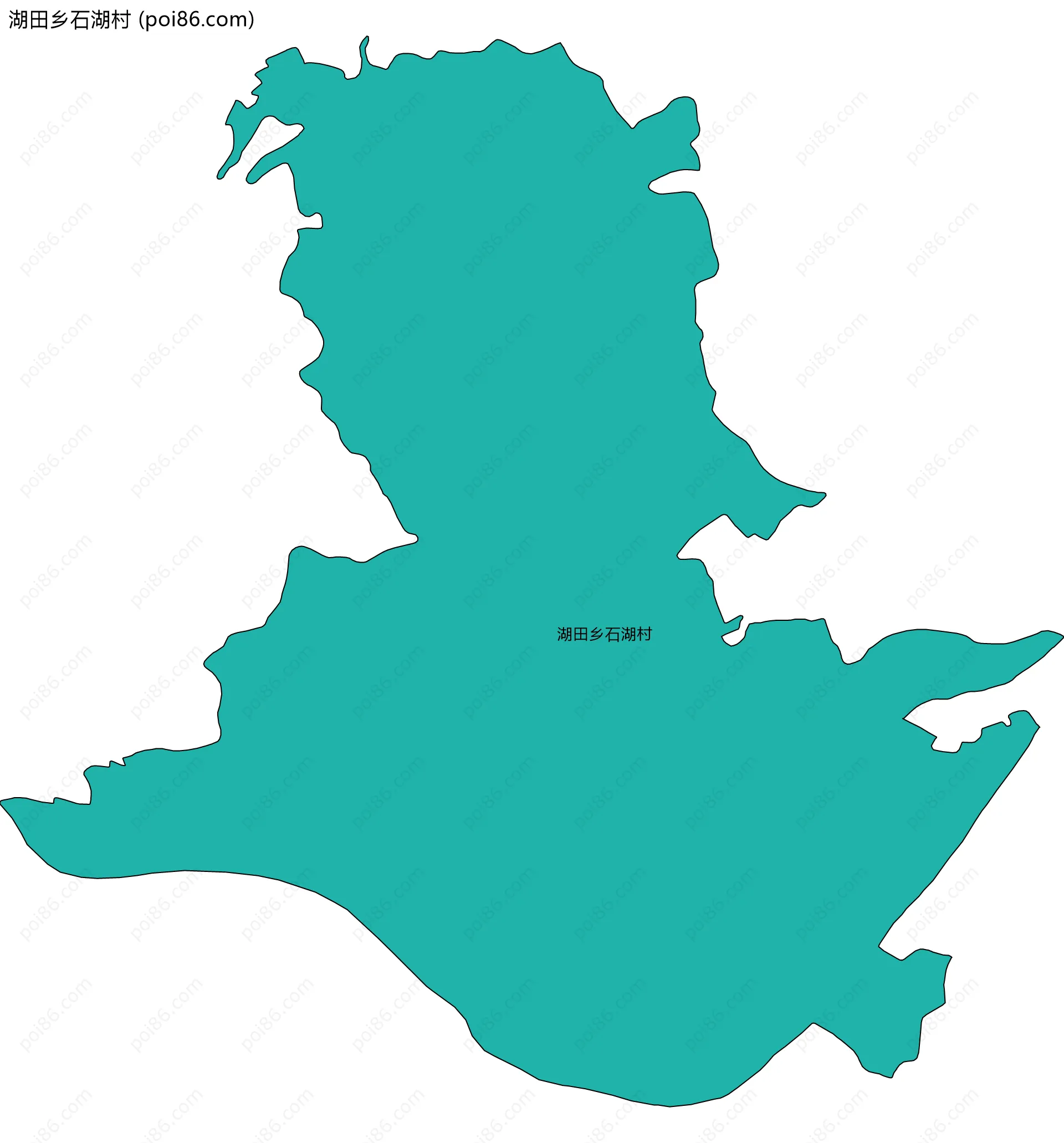 湖田乡石湖村边界地图