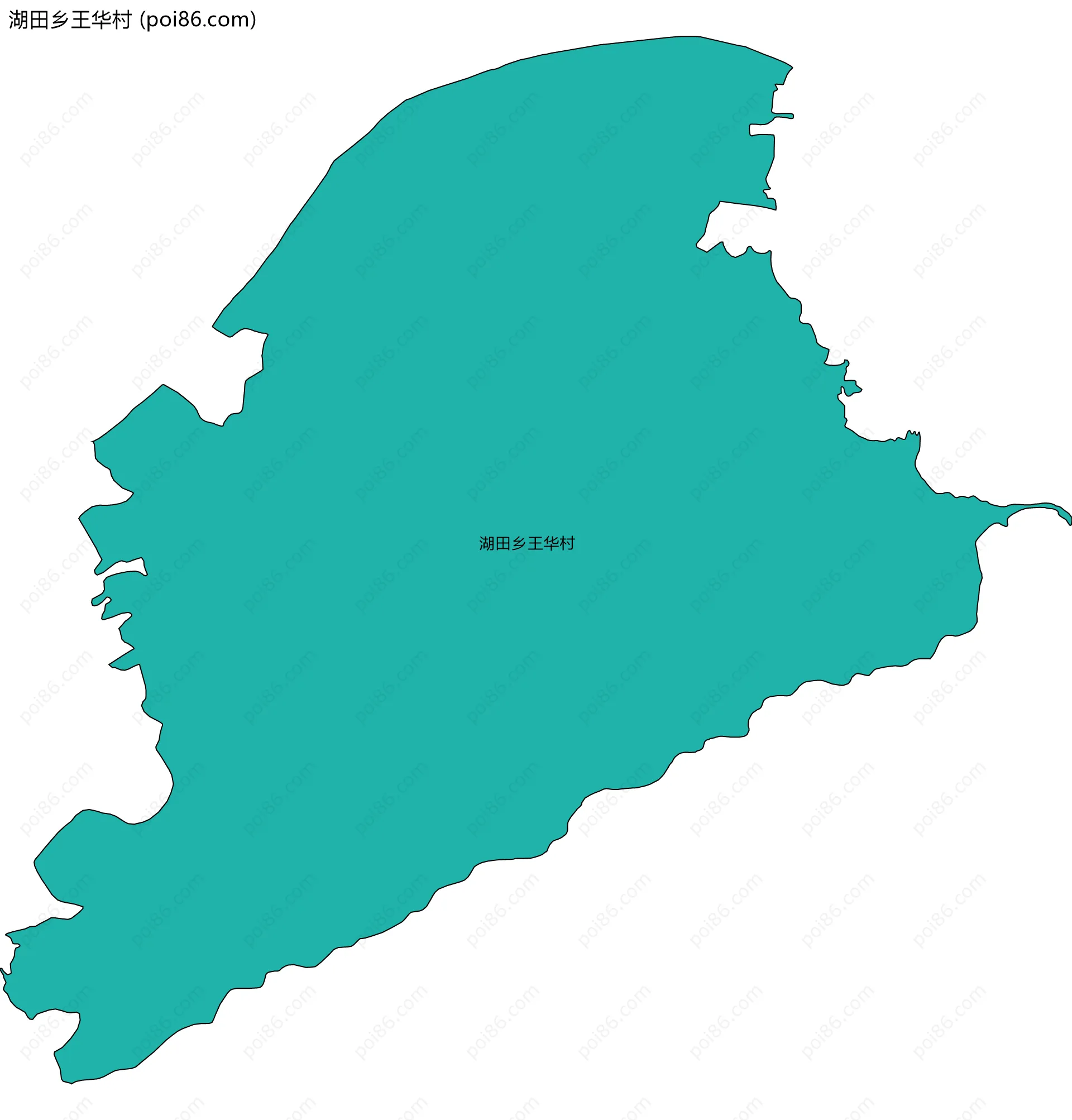 湖田乡王华村边界地图