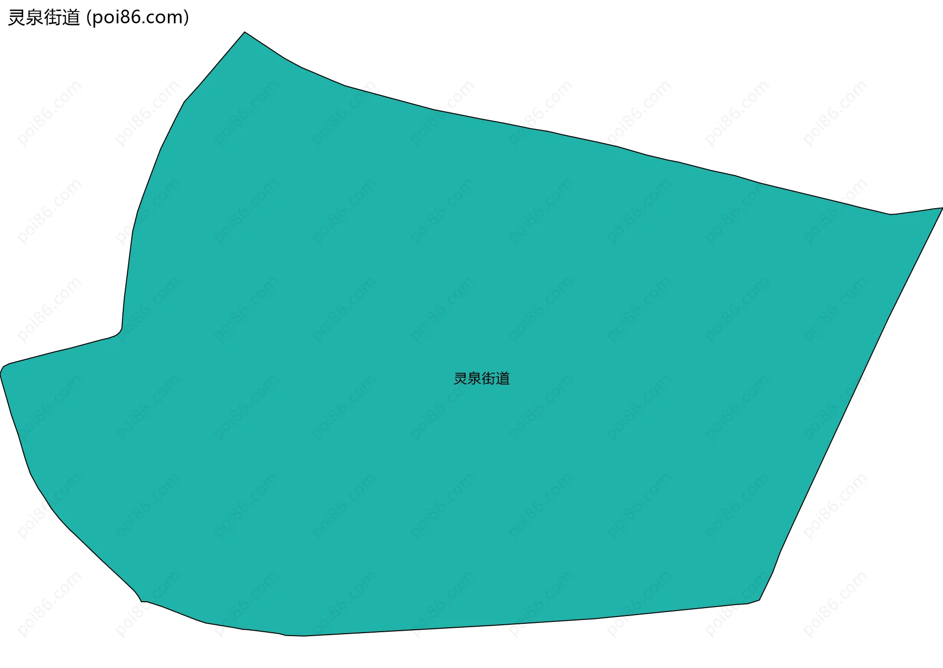 灵泉街道边界地图(五级行政区划)