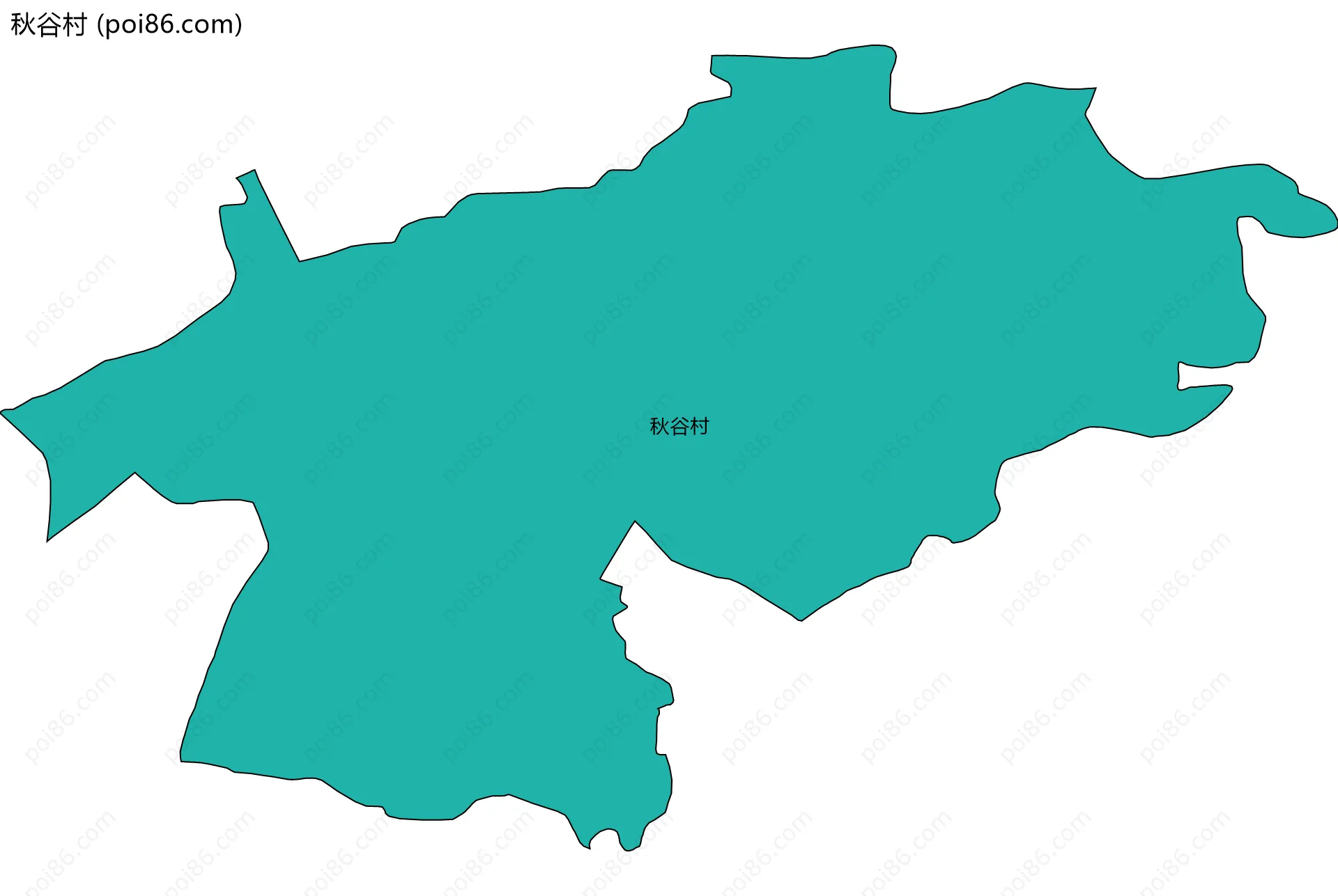 秋谷村边界地图