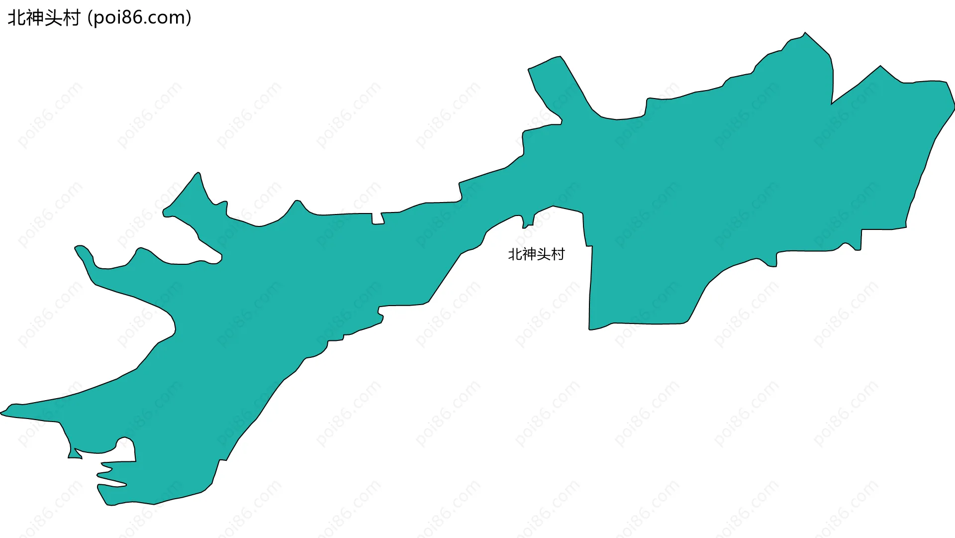 北神头村边界地图