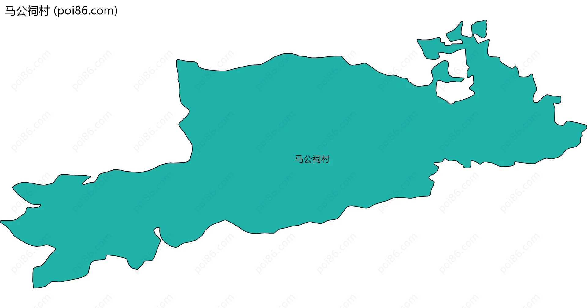 马公祠村边界地图