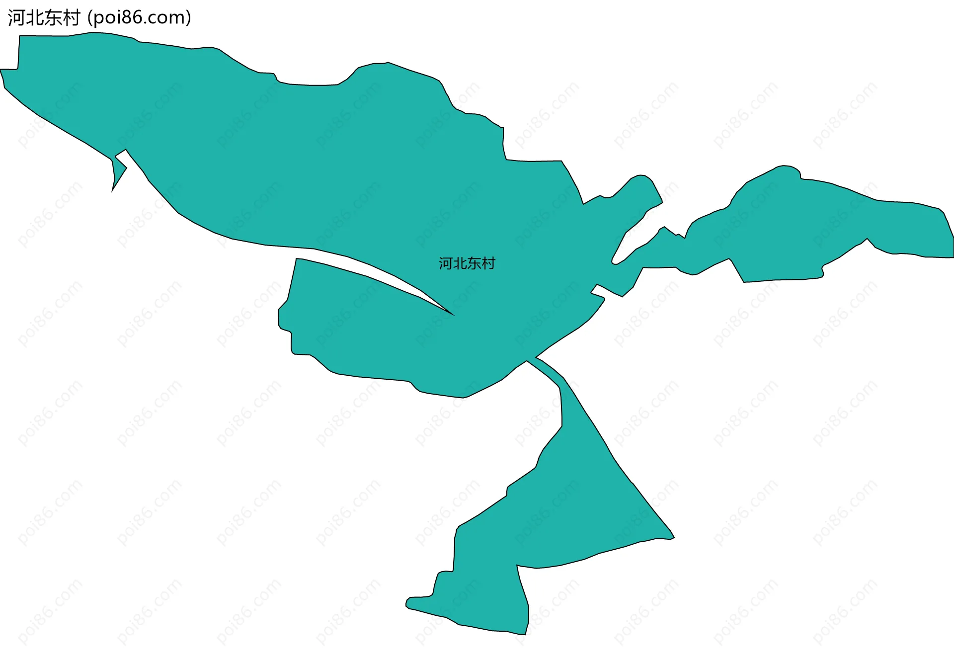 河北东村边界地图