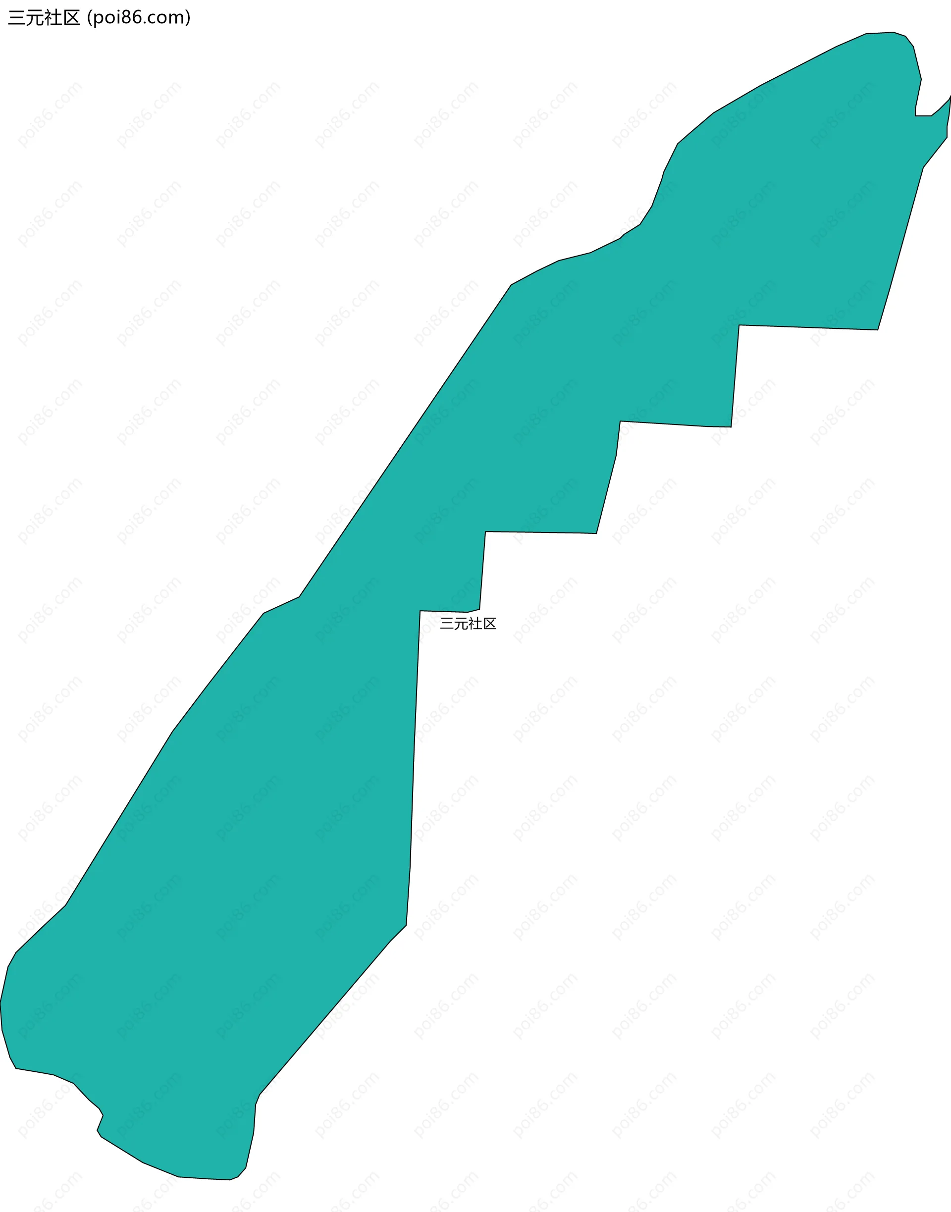 三元社区边界地图