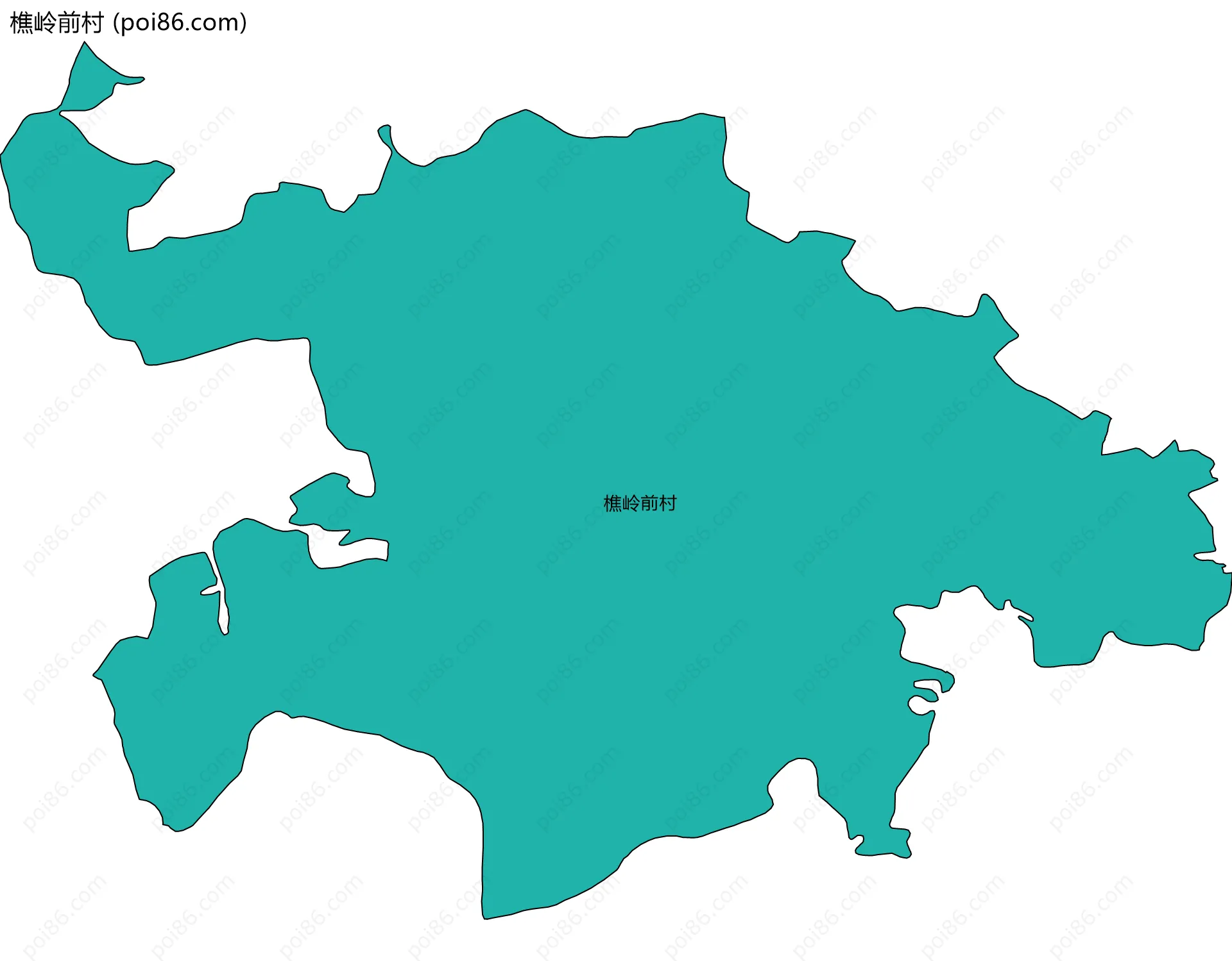 樵岭前村边界地图