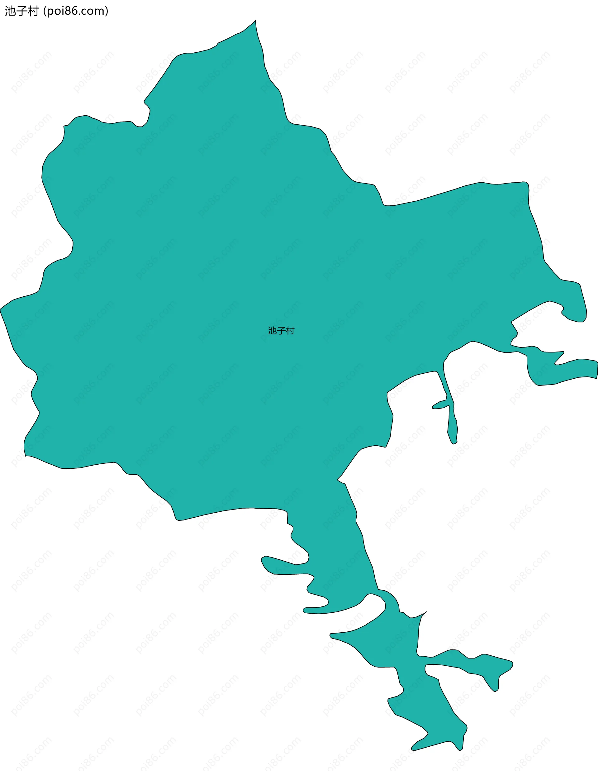 池子村边界地图