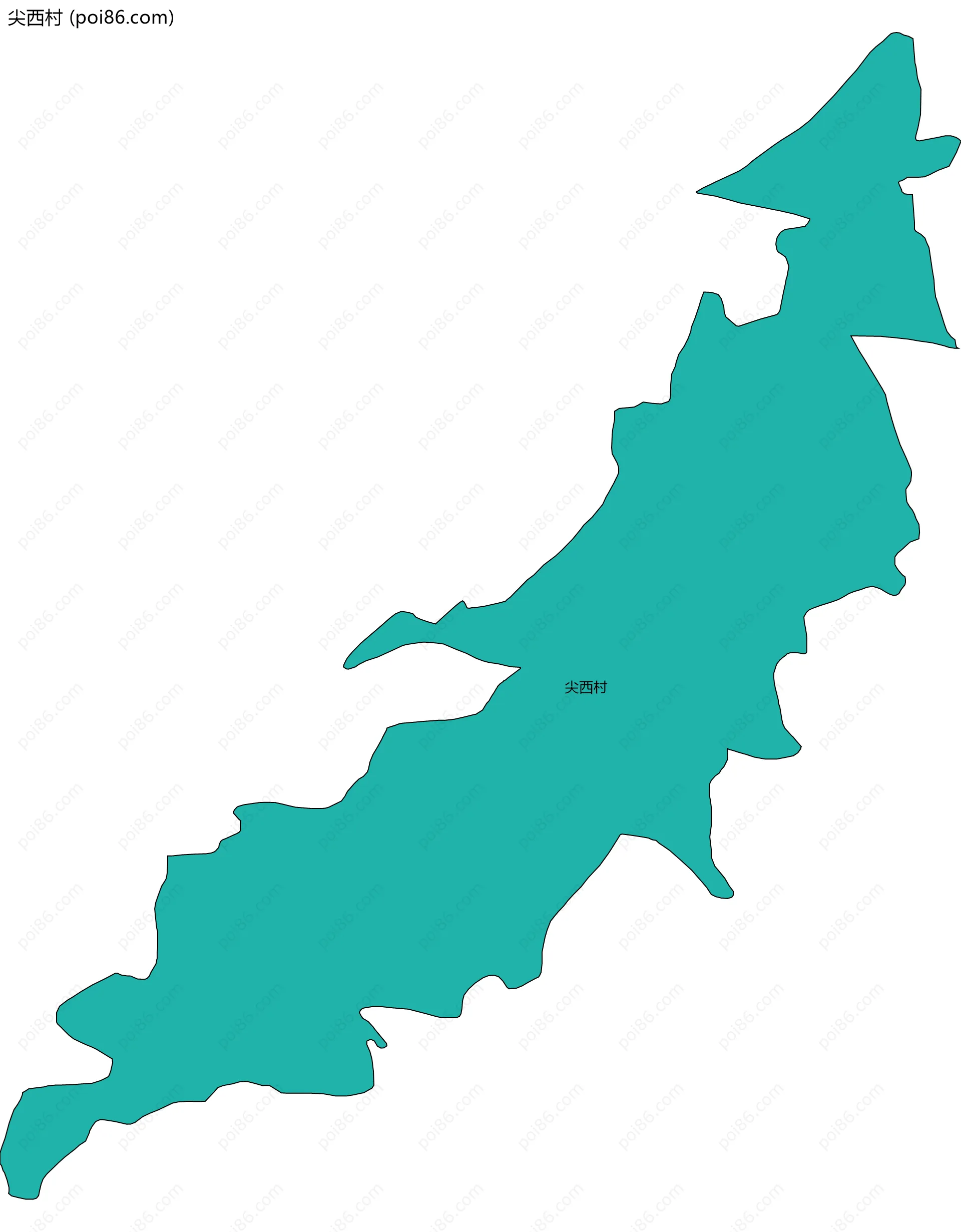 尖西村边界地图