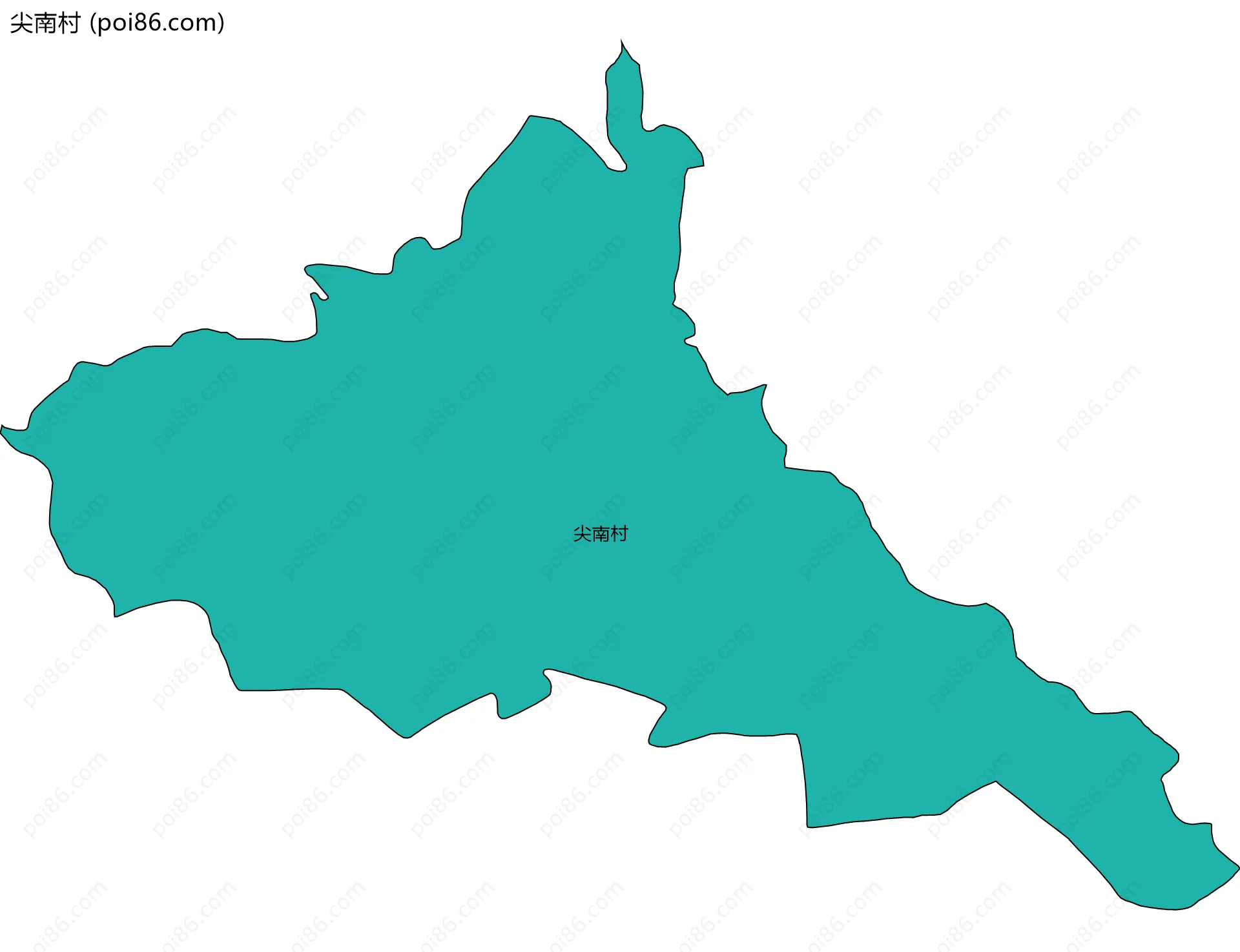 尖南村边界地图