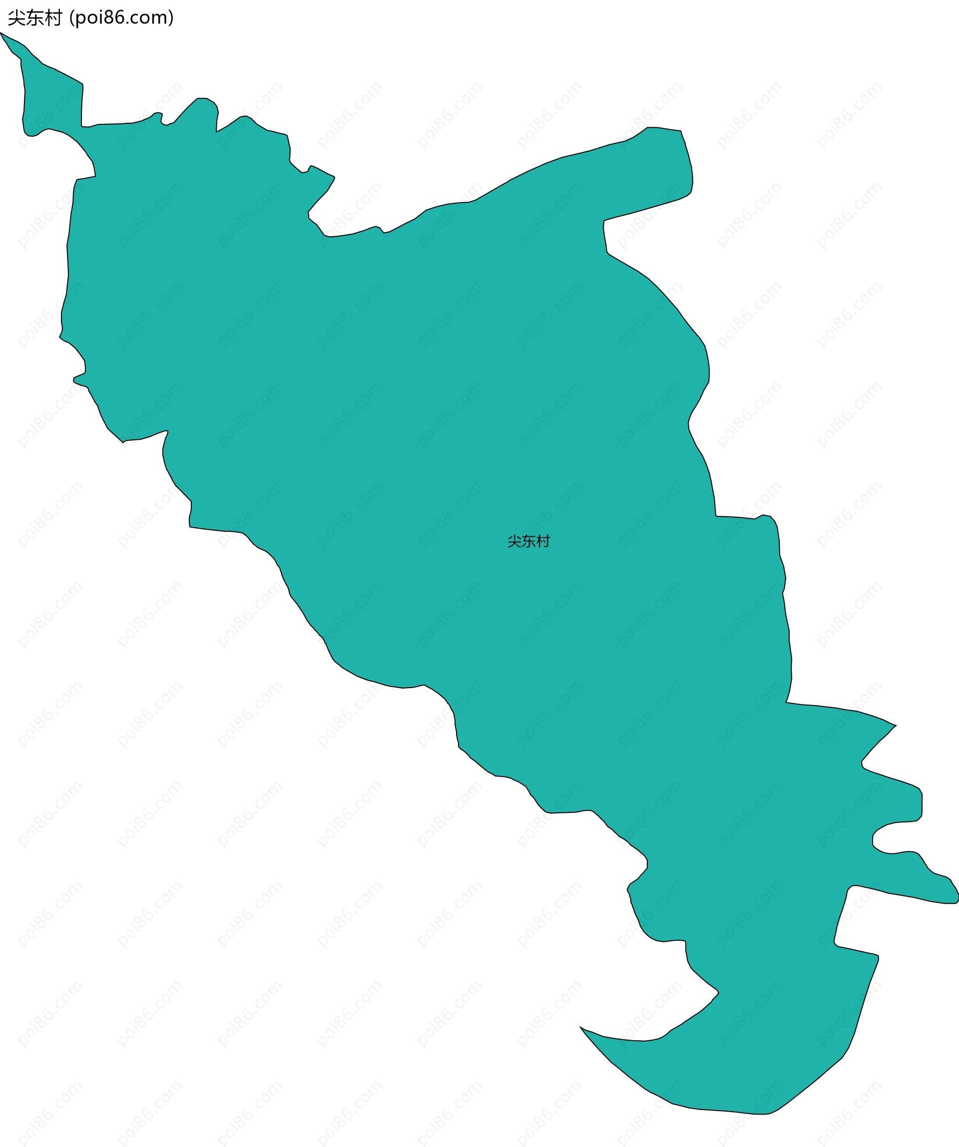 尖东村边界地图