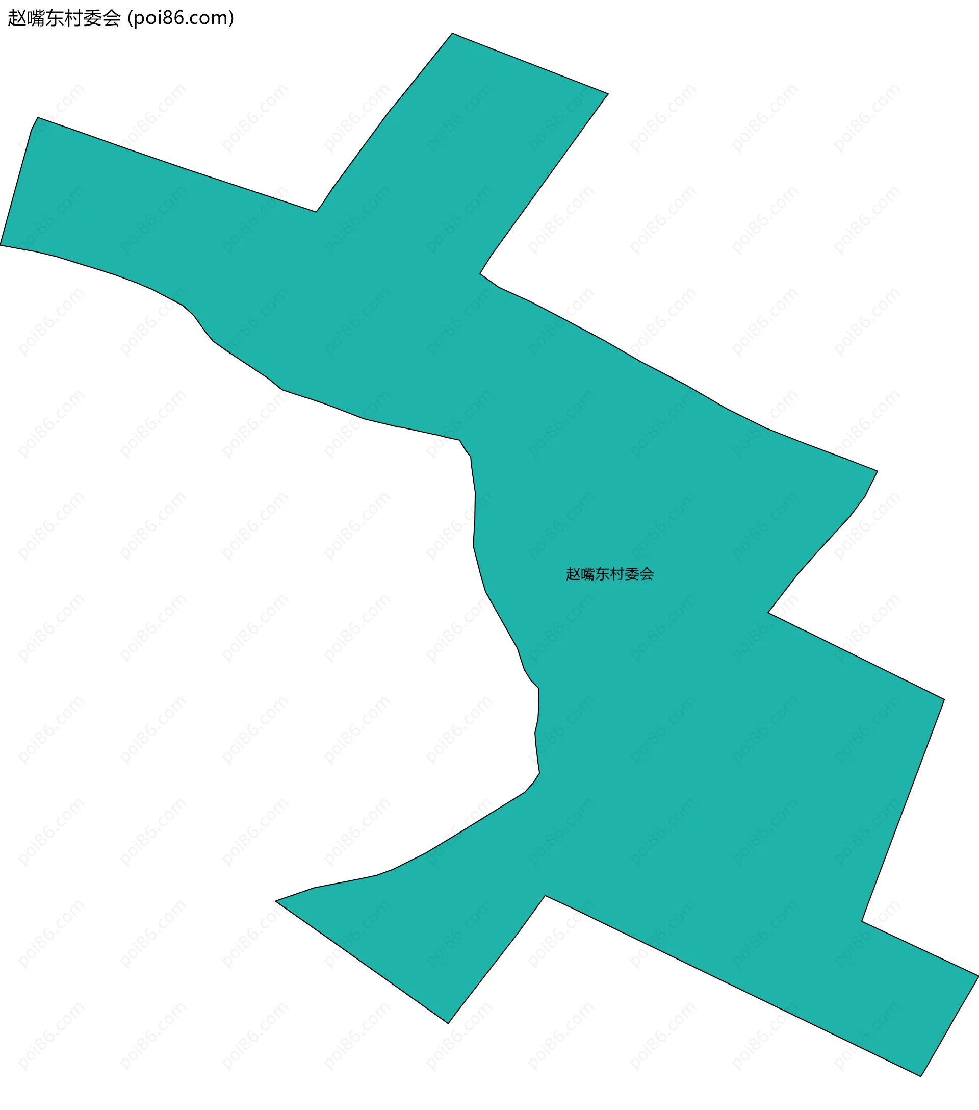 赵嘴东村委会边界地图