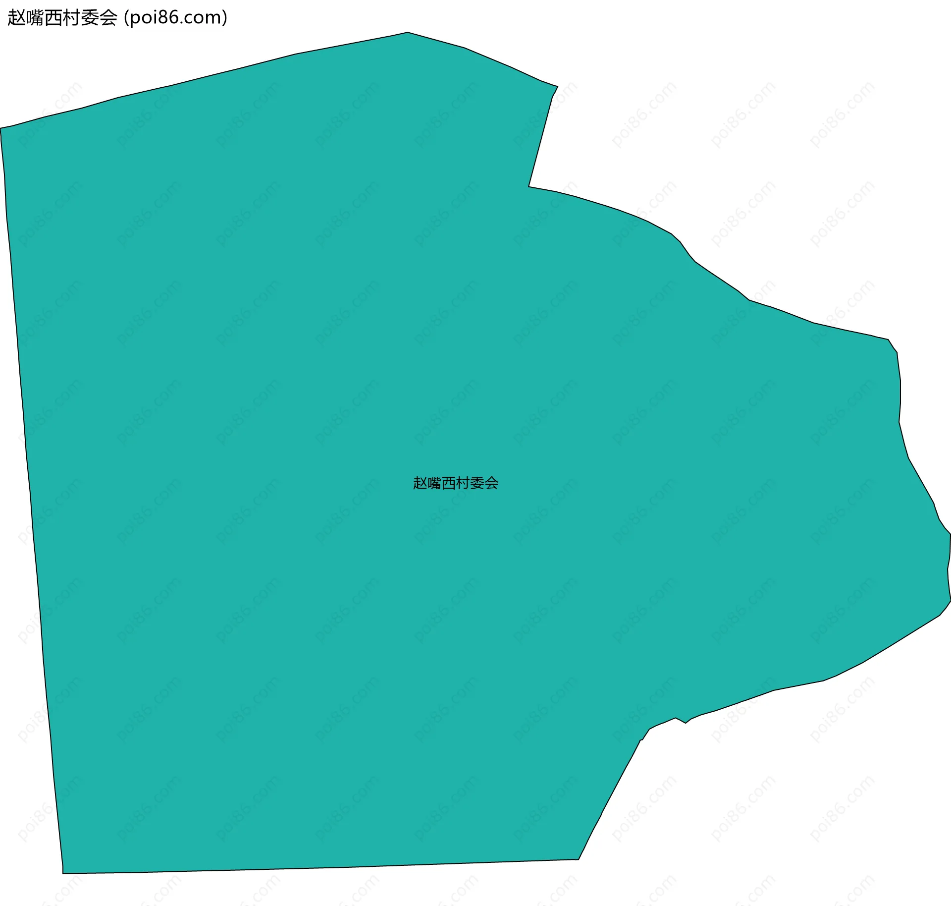 赵嘴西村委会边界地图