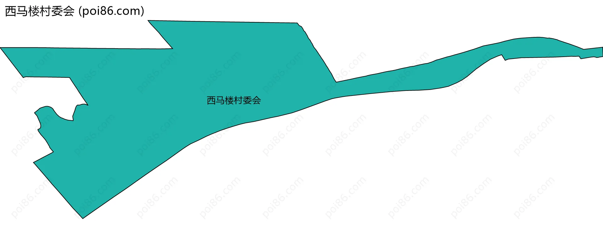 西马楼村委会边界地图