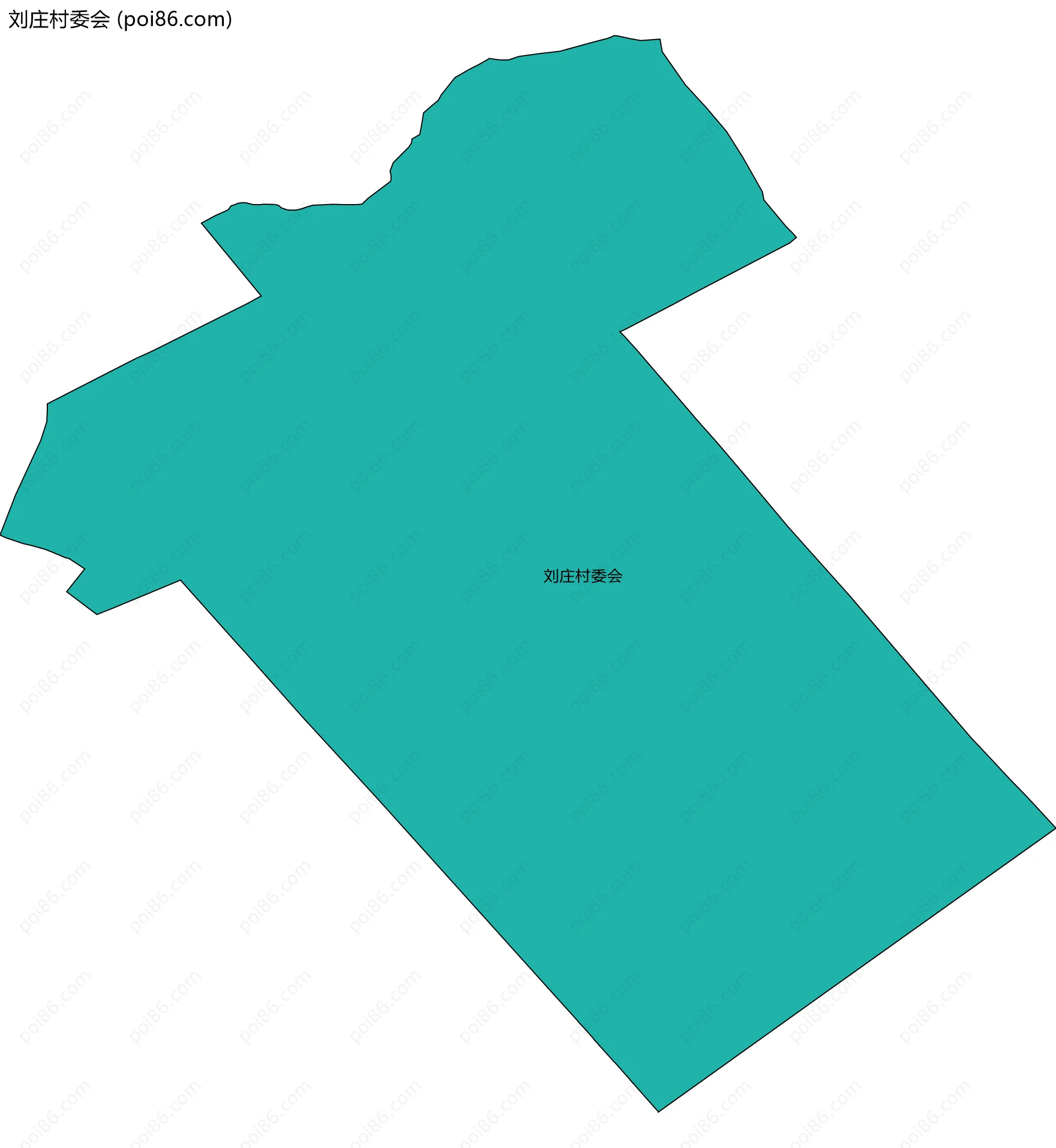 刘庄村委会边界地图