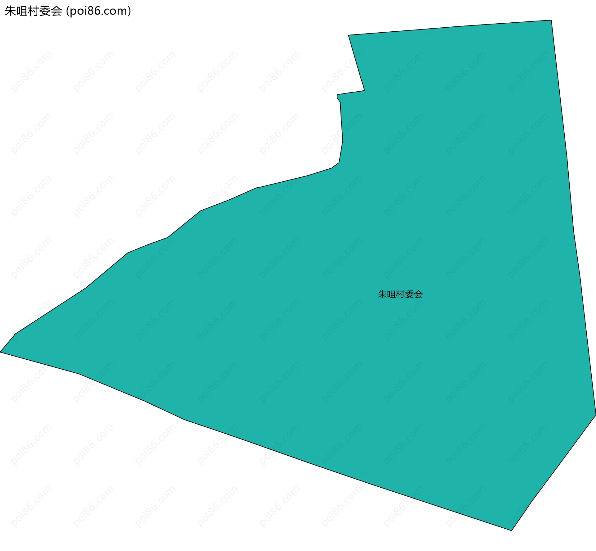朱咀村委会边界地图