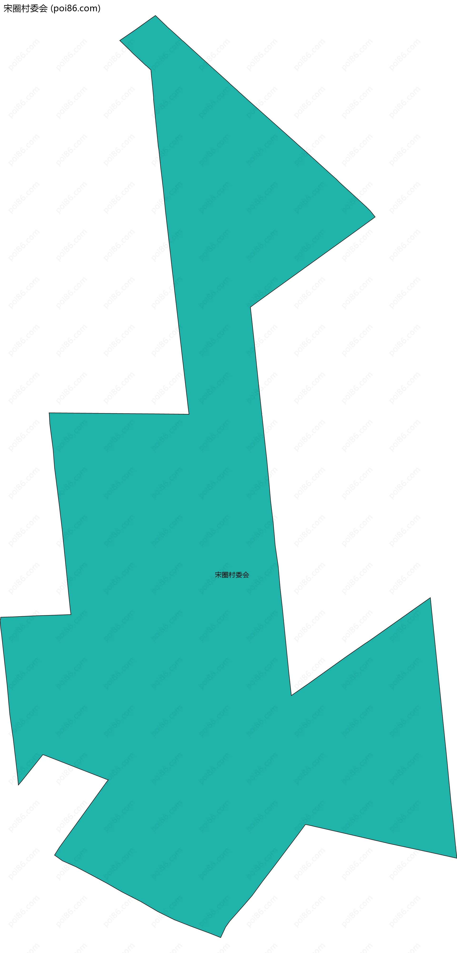 宋圈村委会边界地图