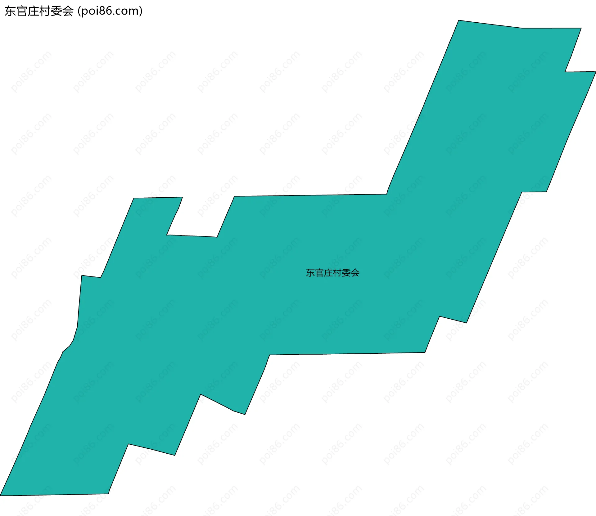 东官庄村委会边界地图