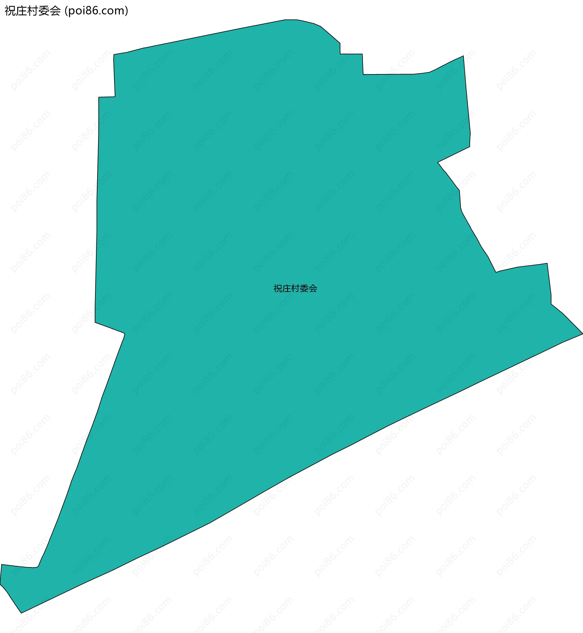 祝庄村委会边界地图