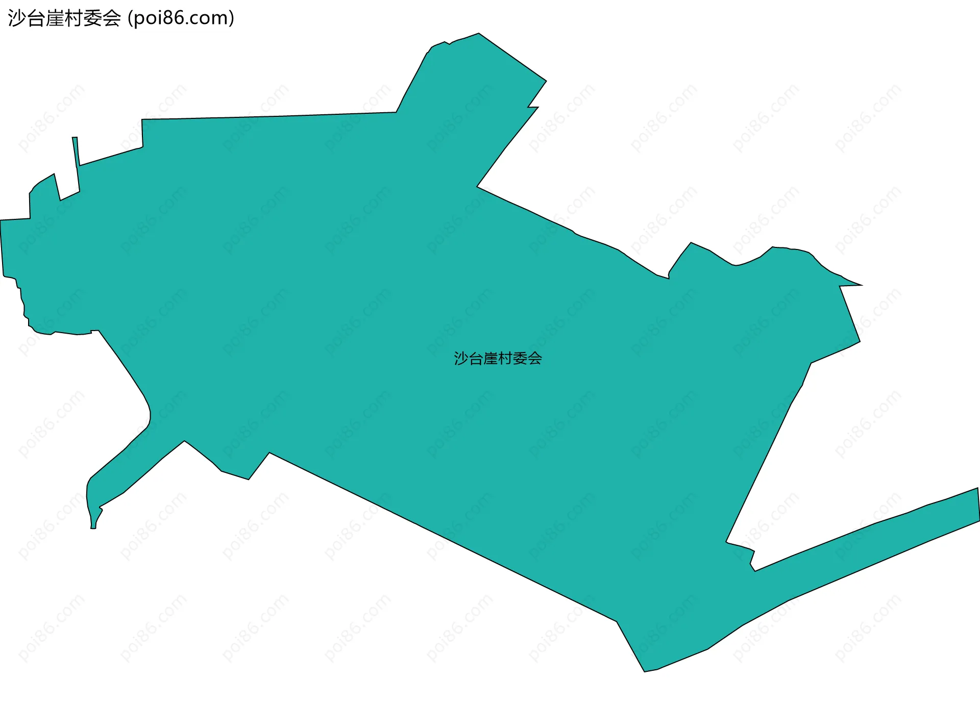 沙台崖村委会边界地图