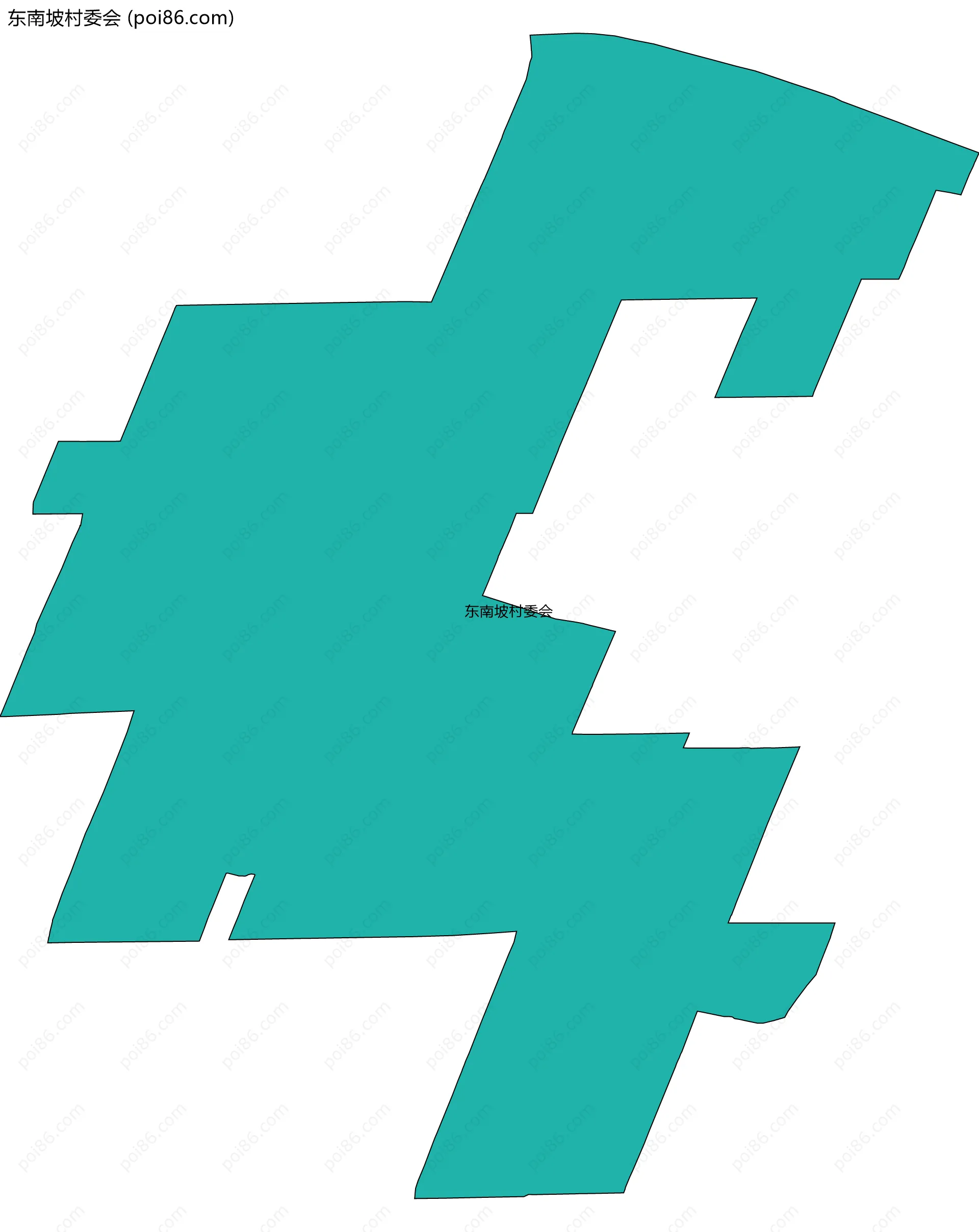 东南坡村委会边界地图