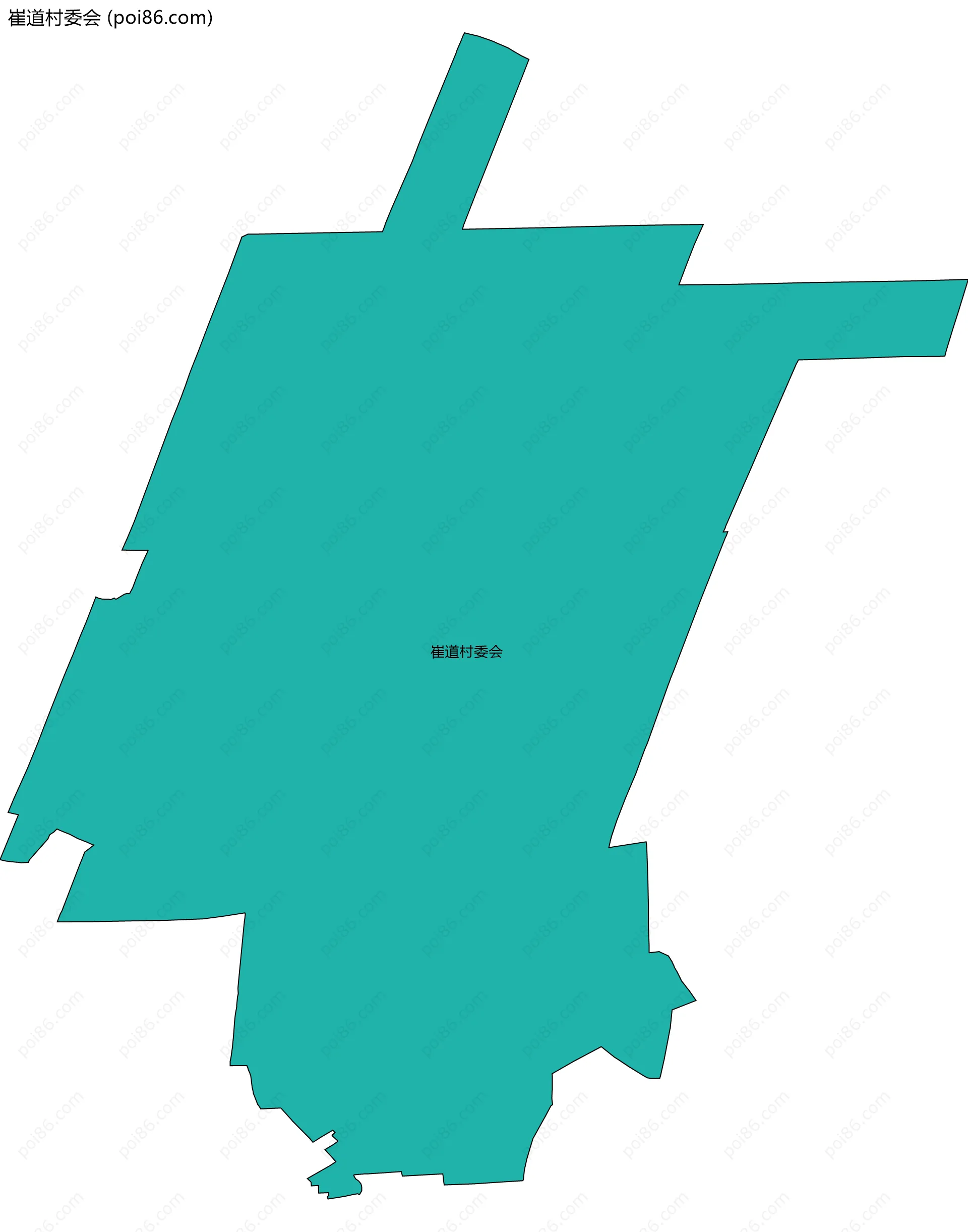 崔道村委会边界地图