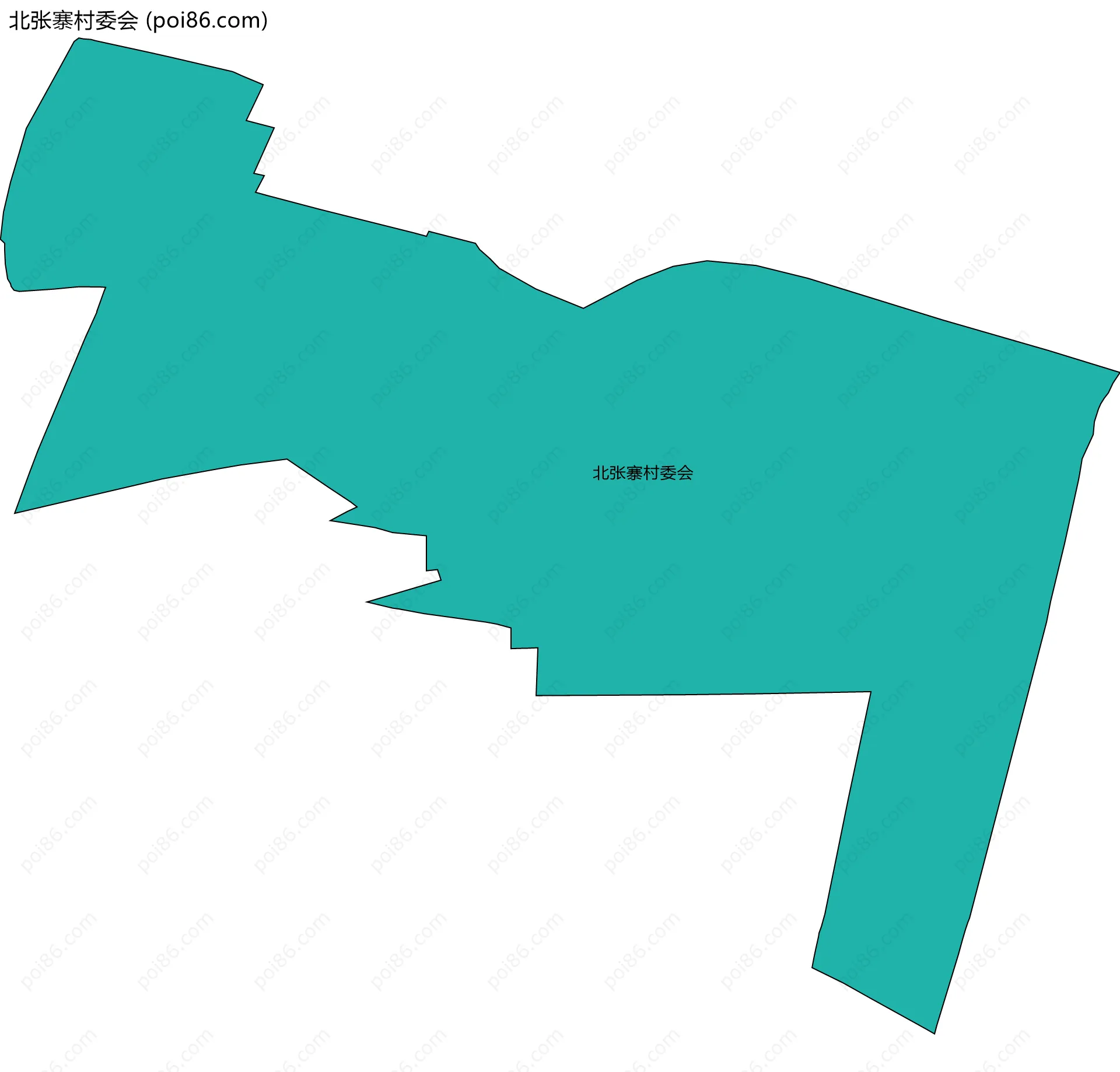 北张寨村委会边界地图