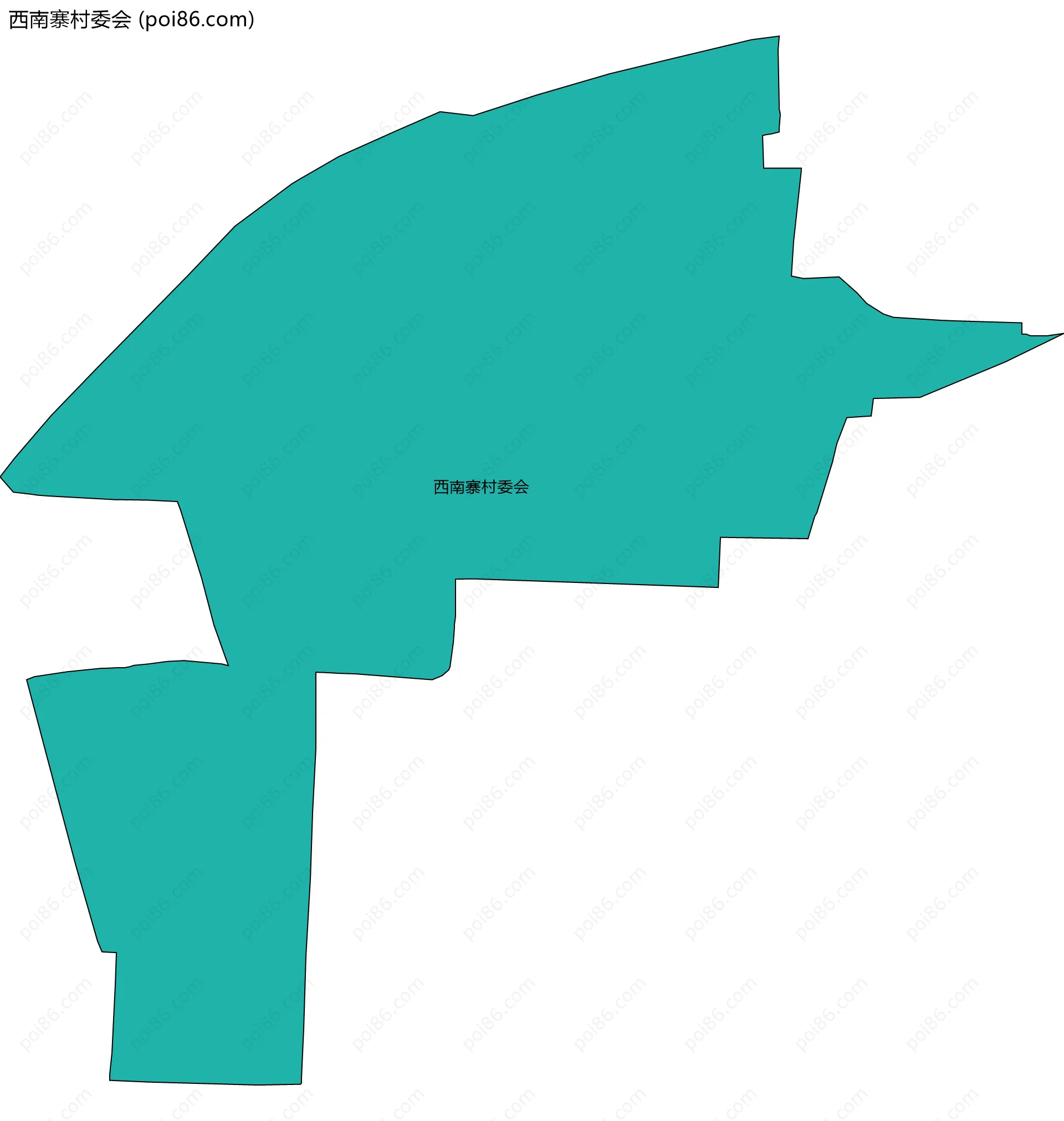 西南寨村委会边界地图