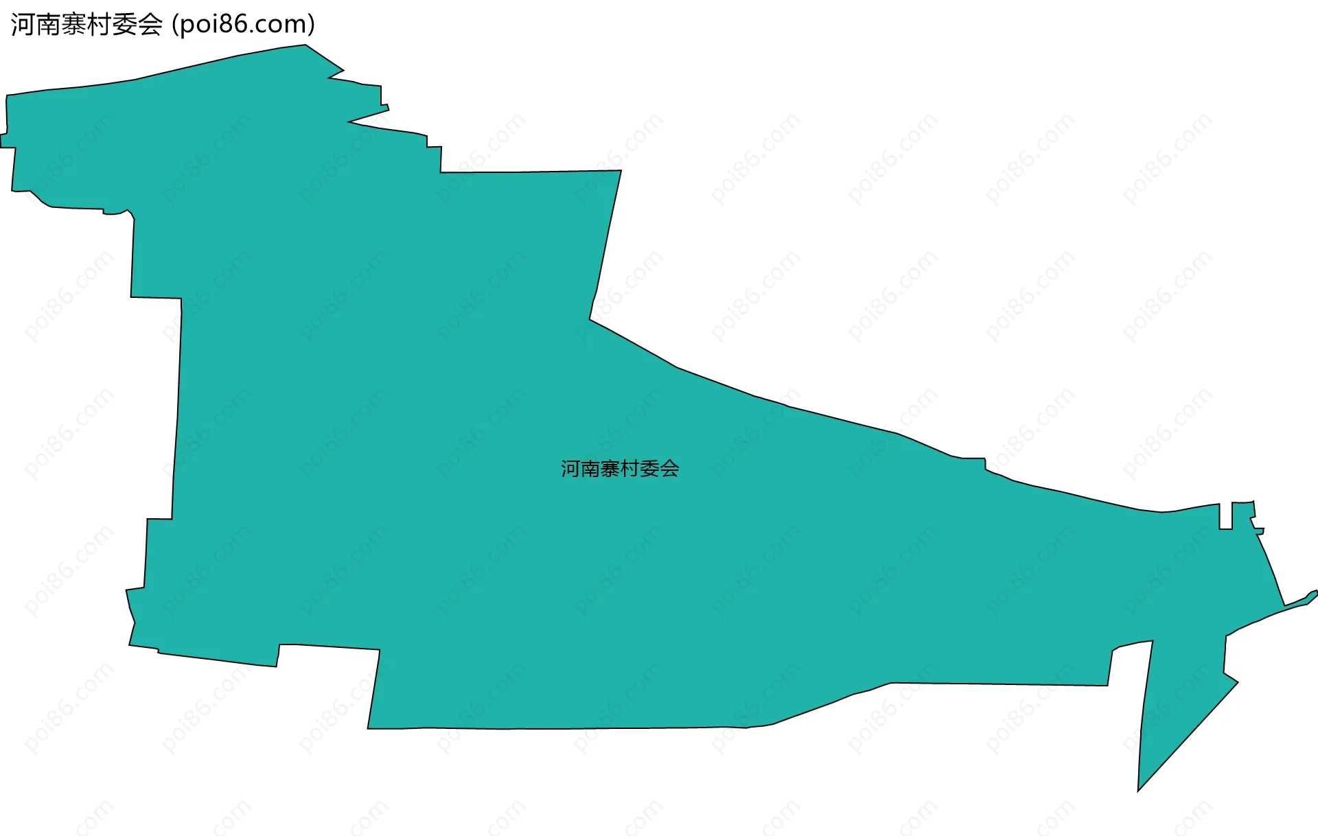 河南寨村委会边界地图