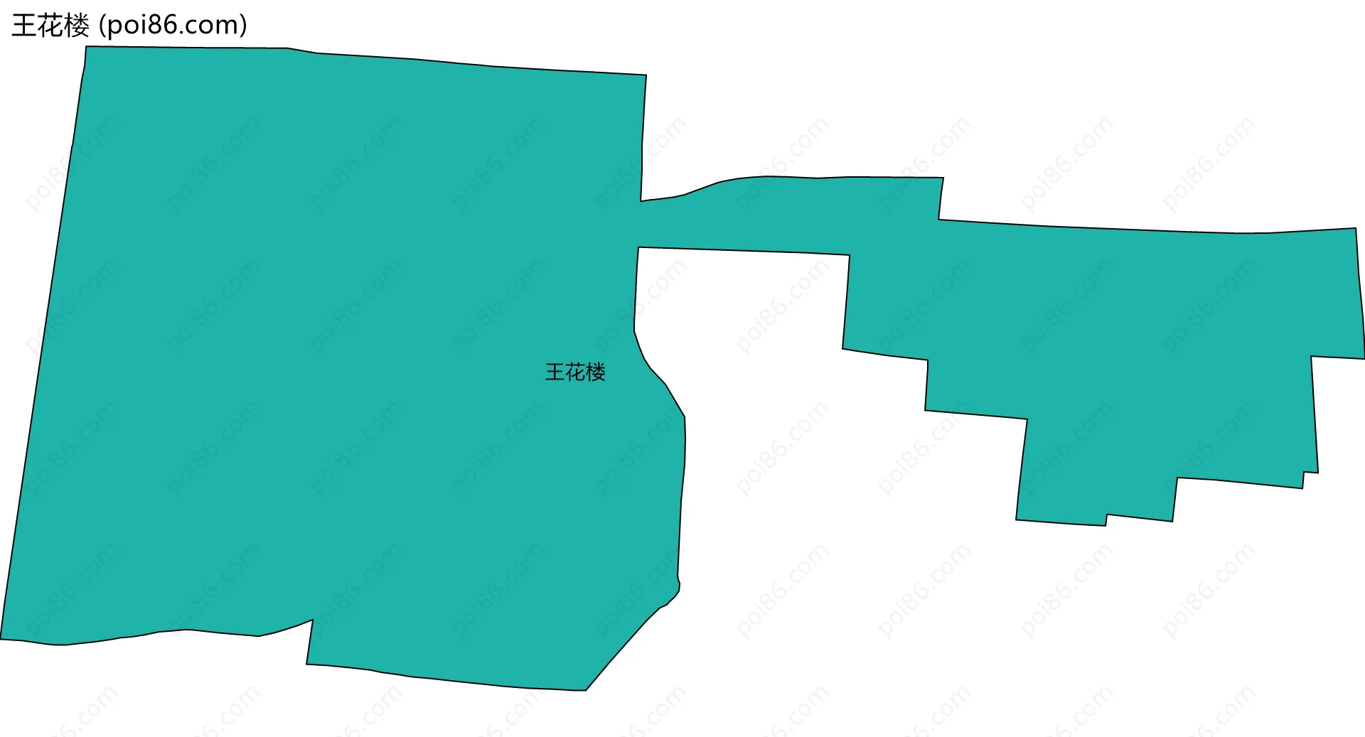 王花楼边界地图