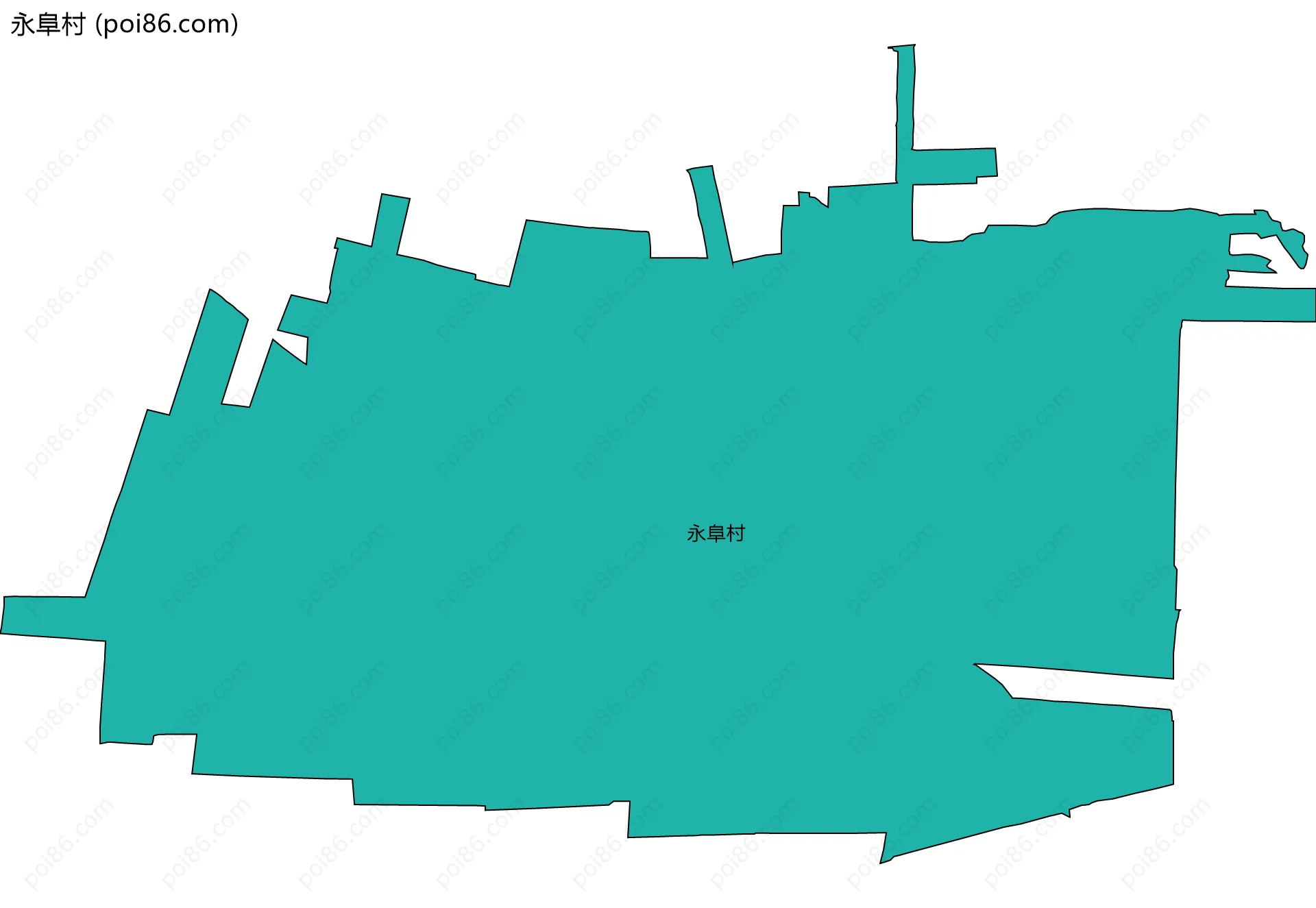 永阜村边界地图