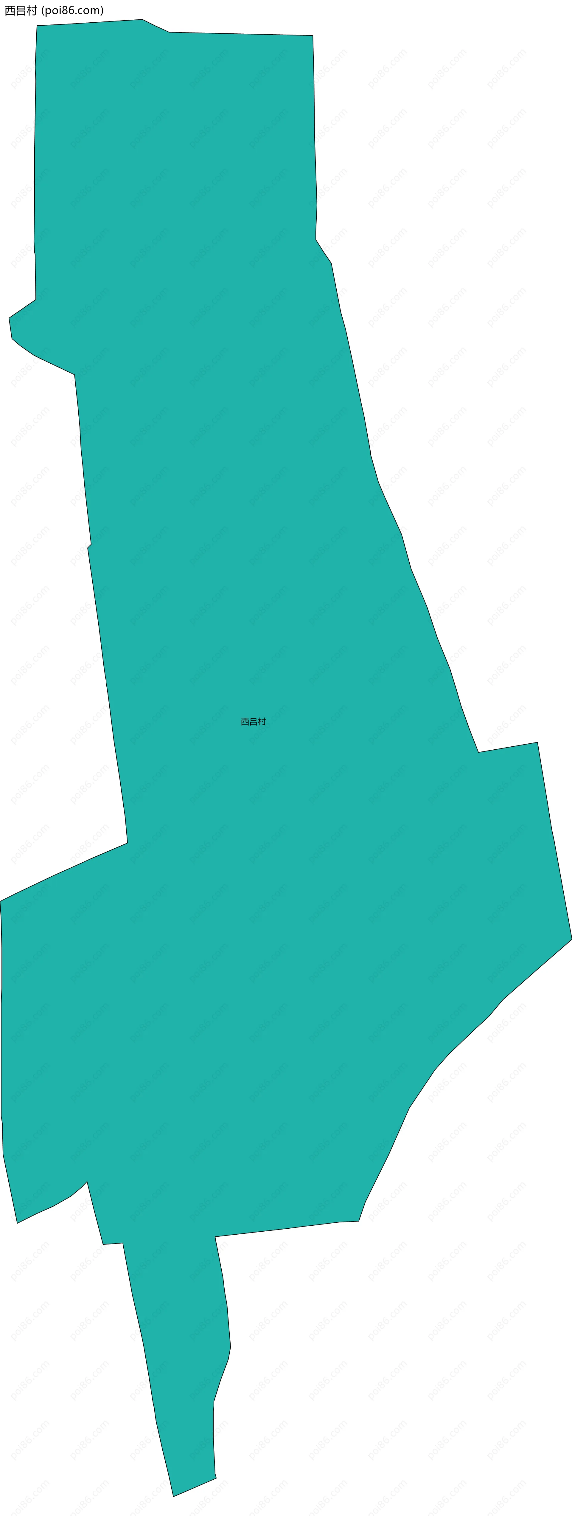 西吕村边界地图