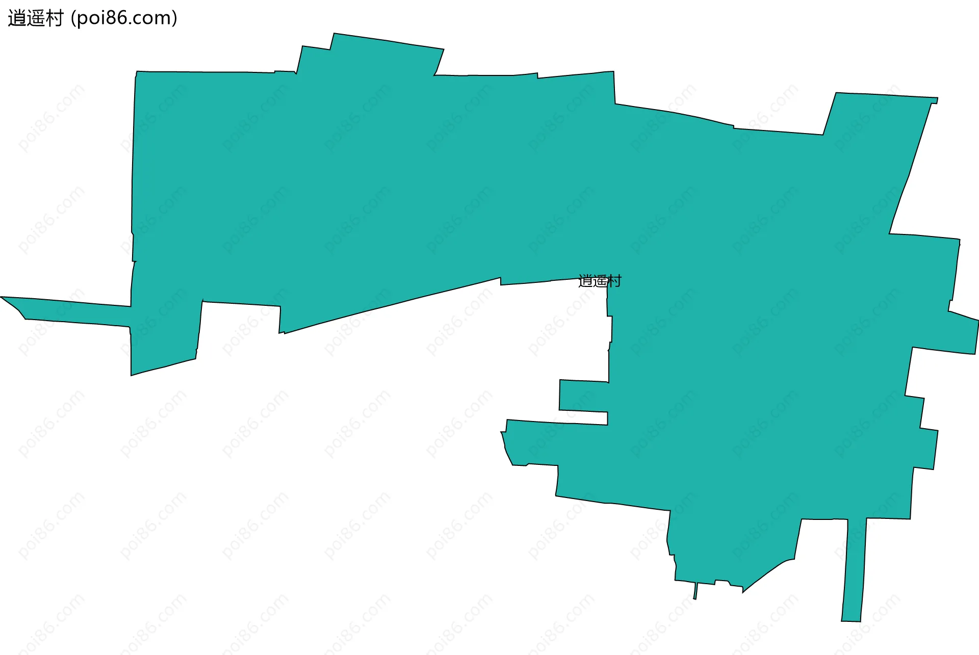 逍遥村边界地图