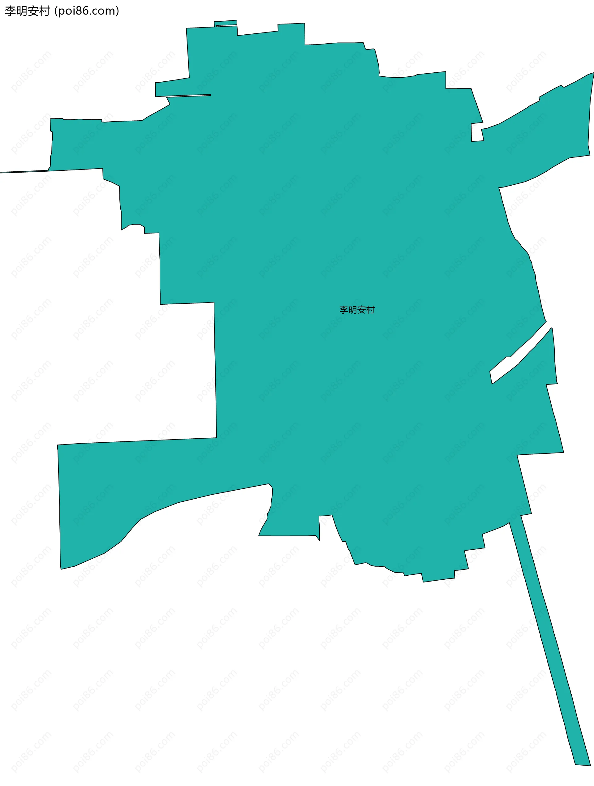 李明安村边界地图