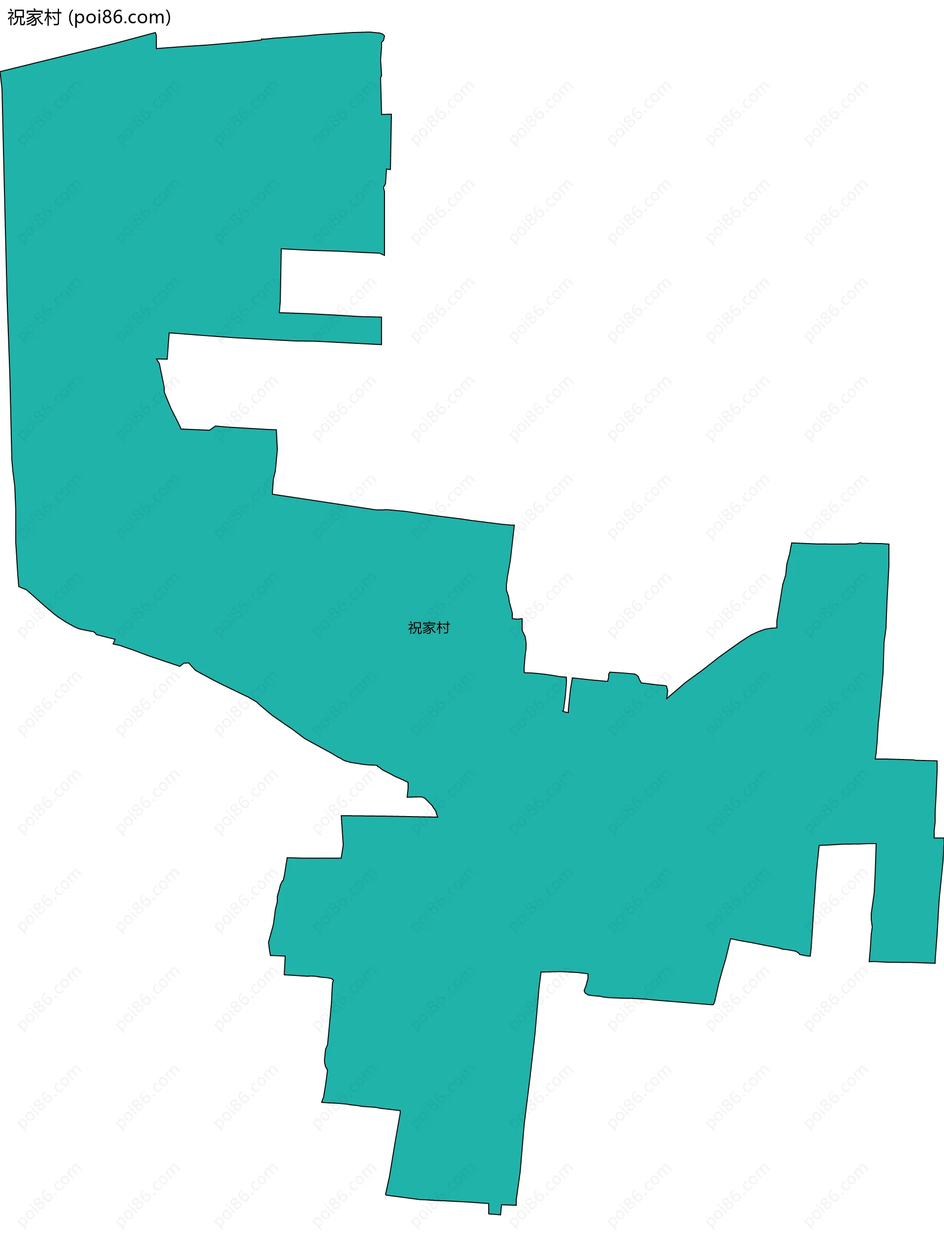 祝家村边界地图