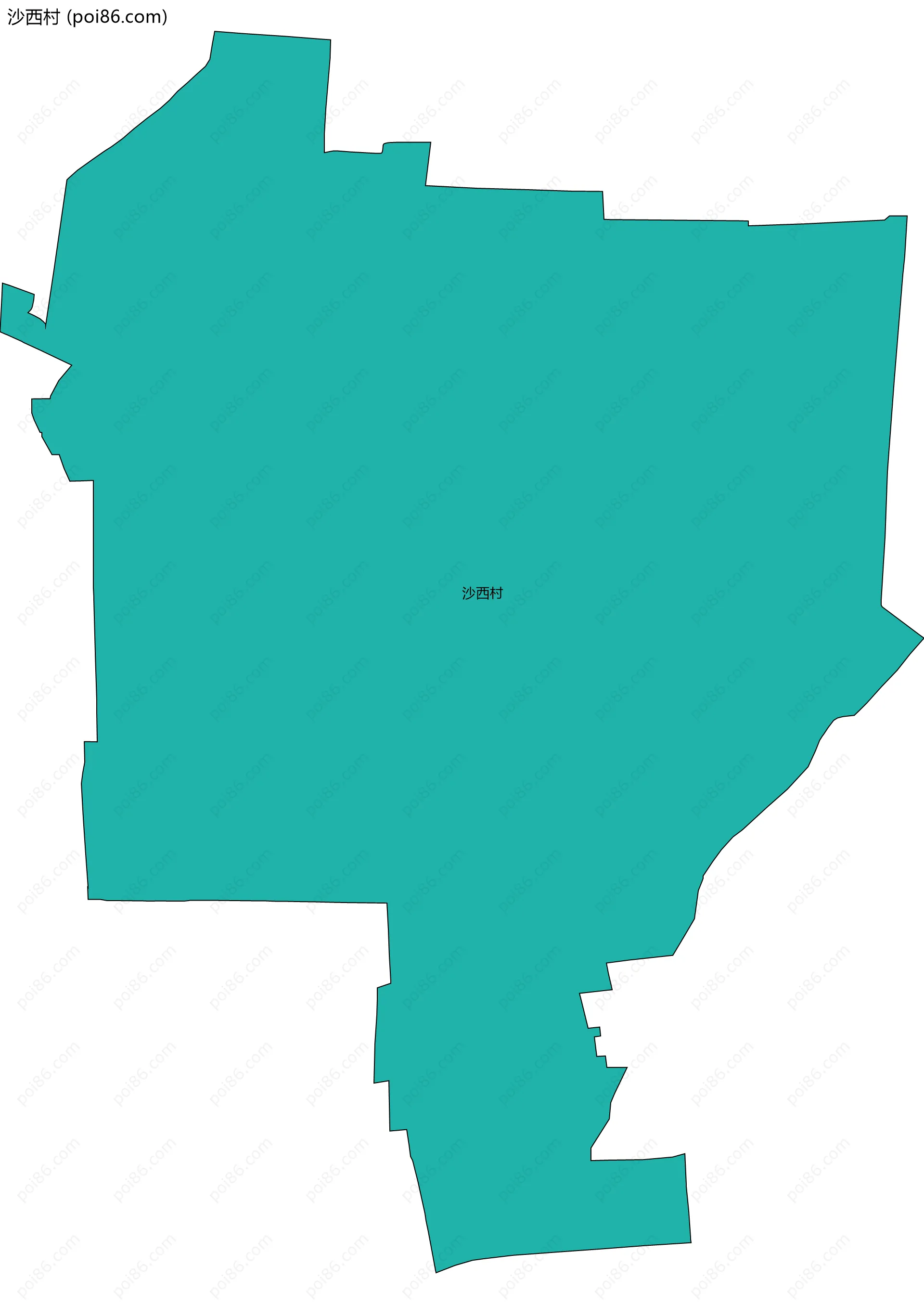 沙西村边界地图