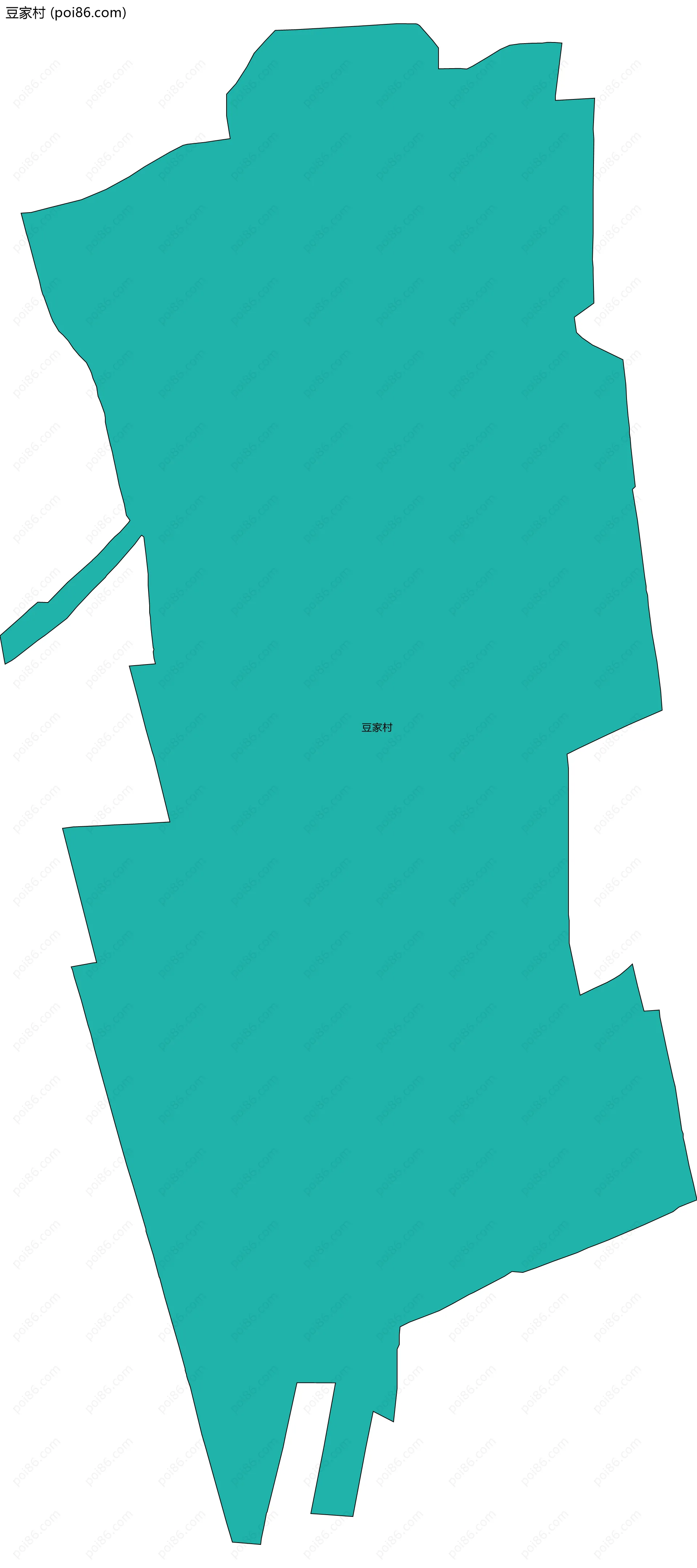 豆家村边界地图