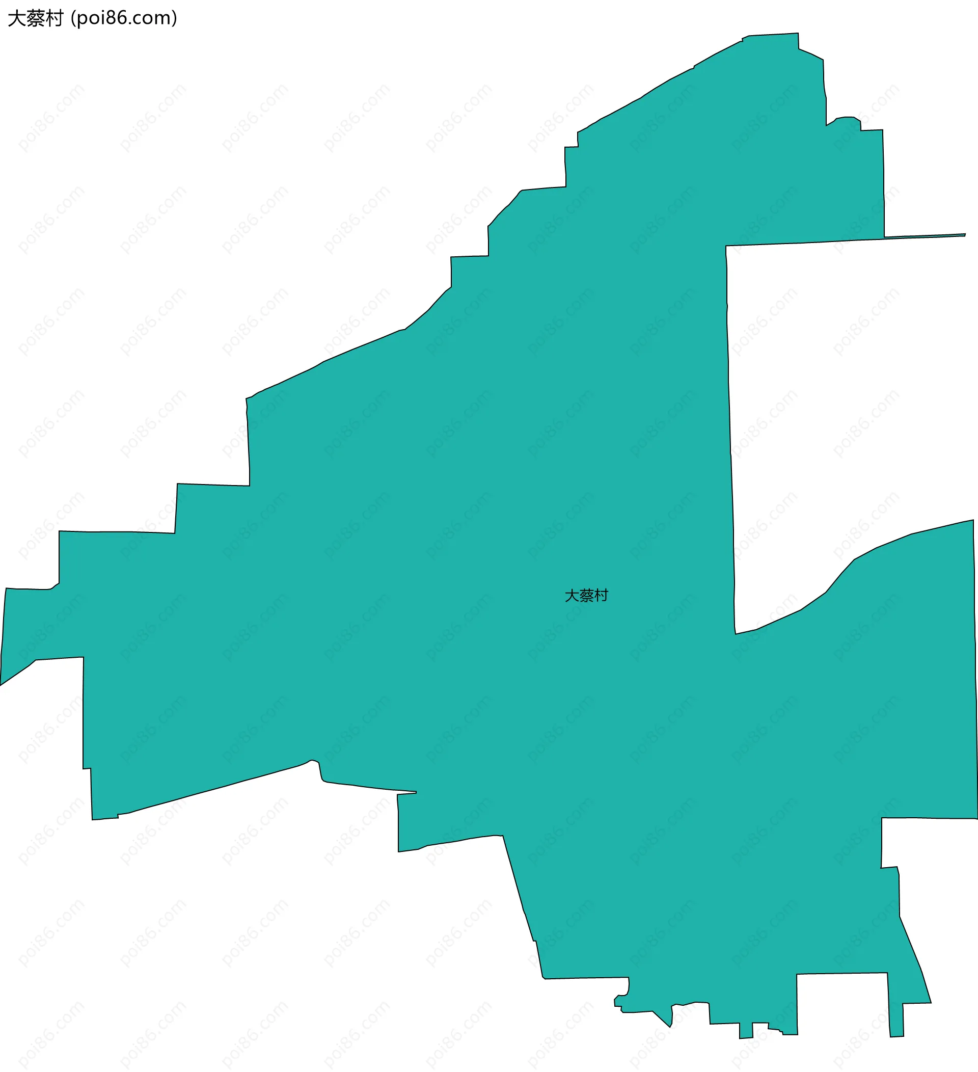 大蔡村边界地图