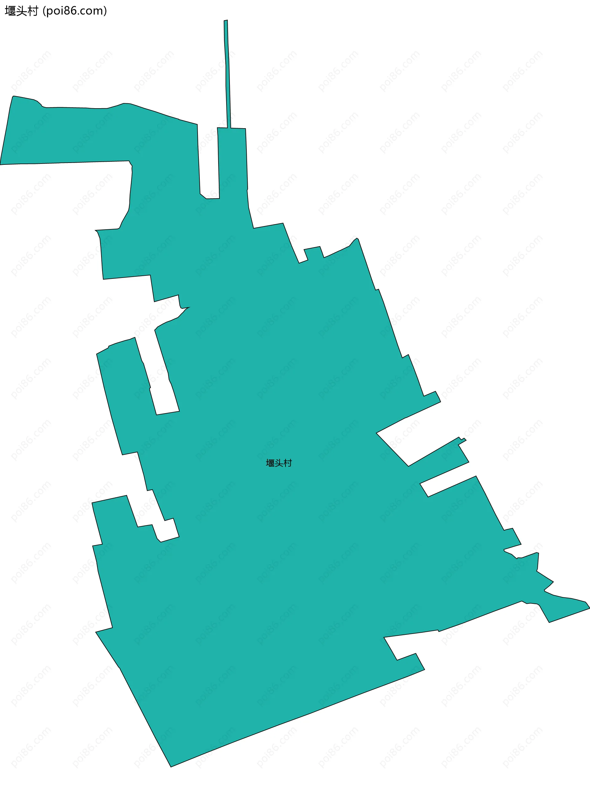 堰头村边界地图