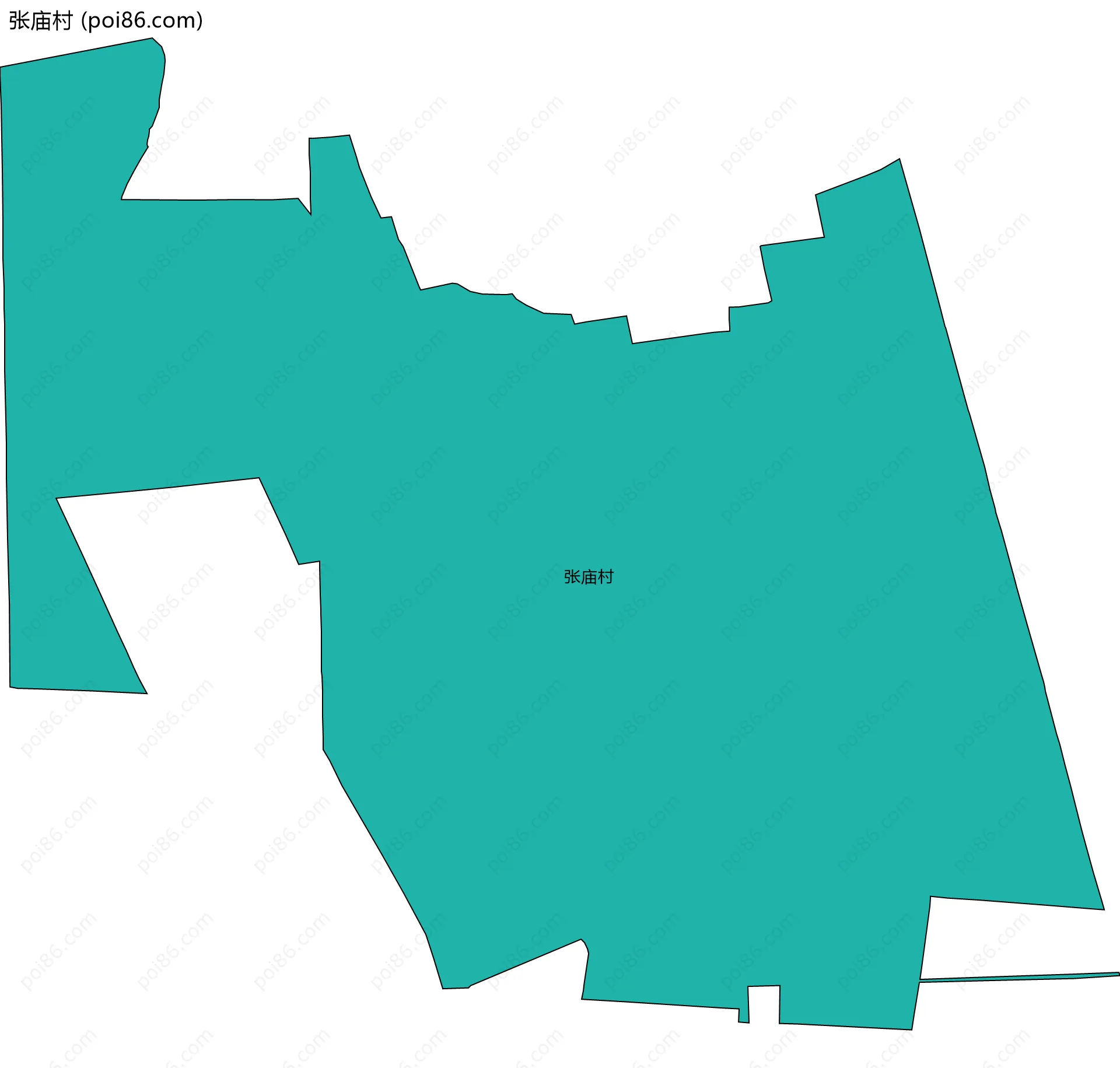 张庙村边界地图