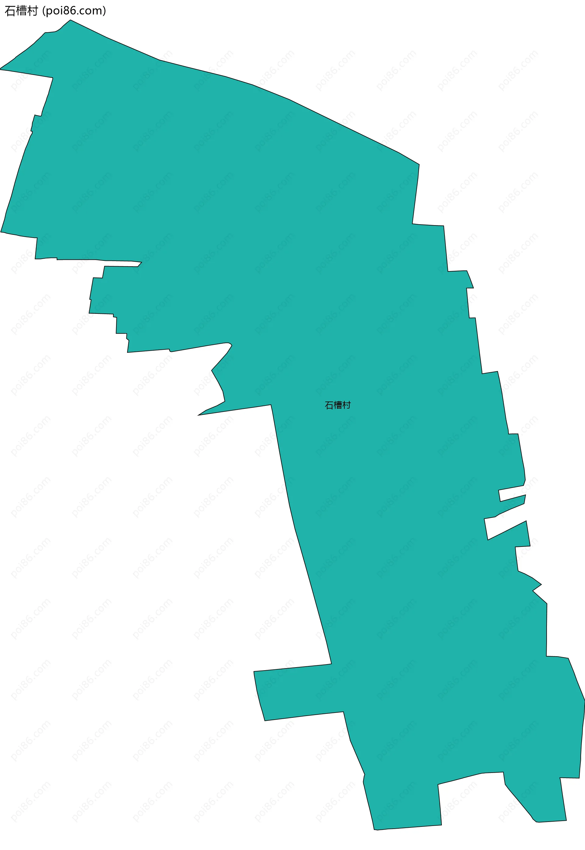 石槽村边界地图